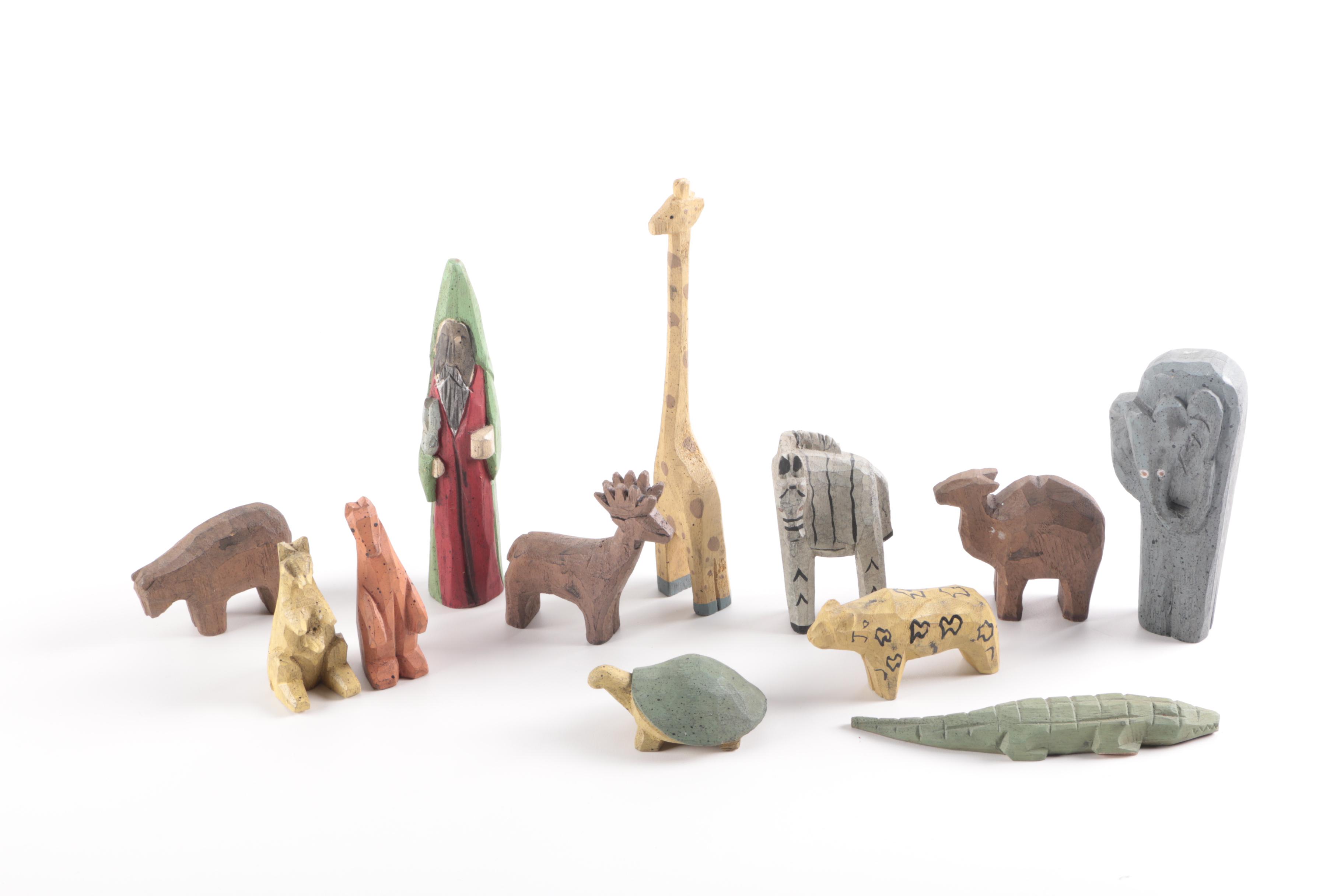 Hand-Carved Wooden Animals