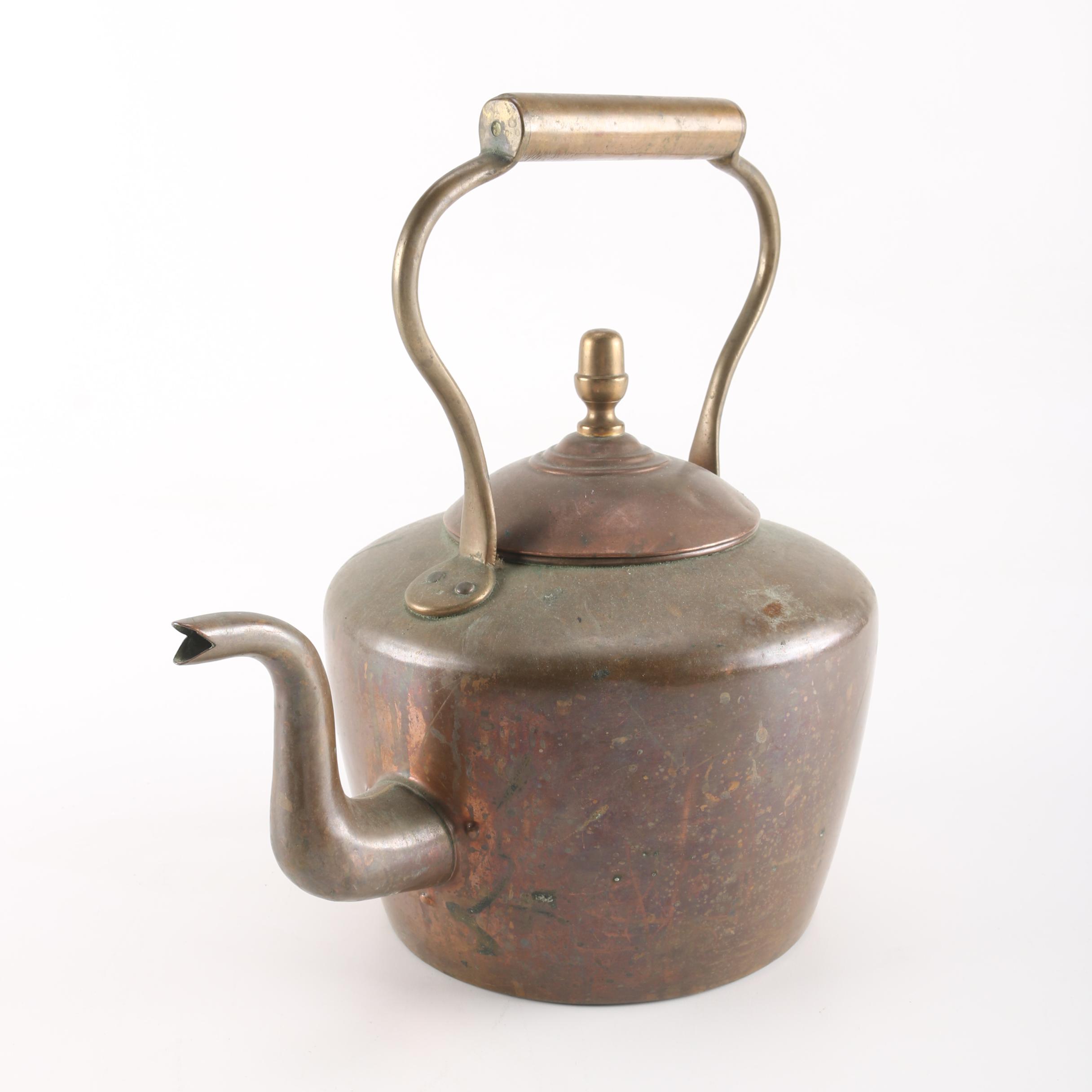 Antique Copper Alloy Teapot