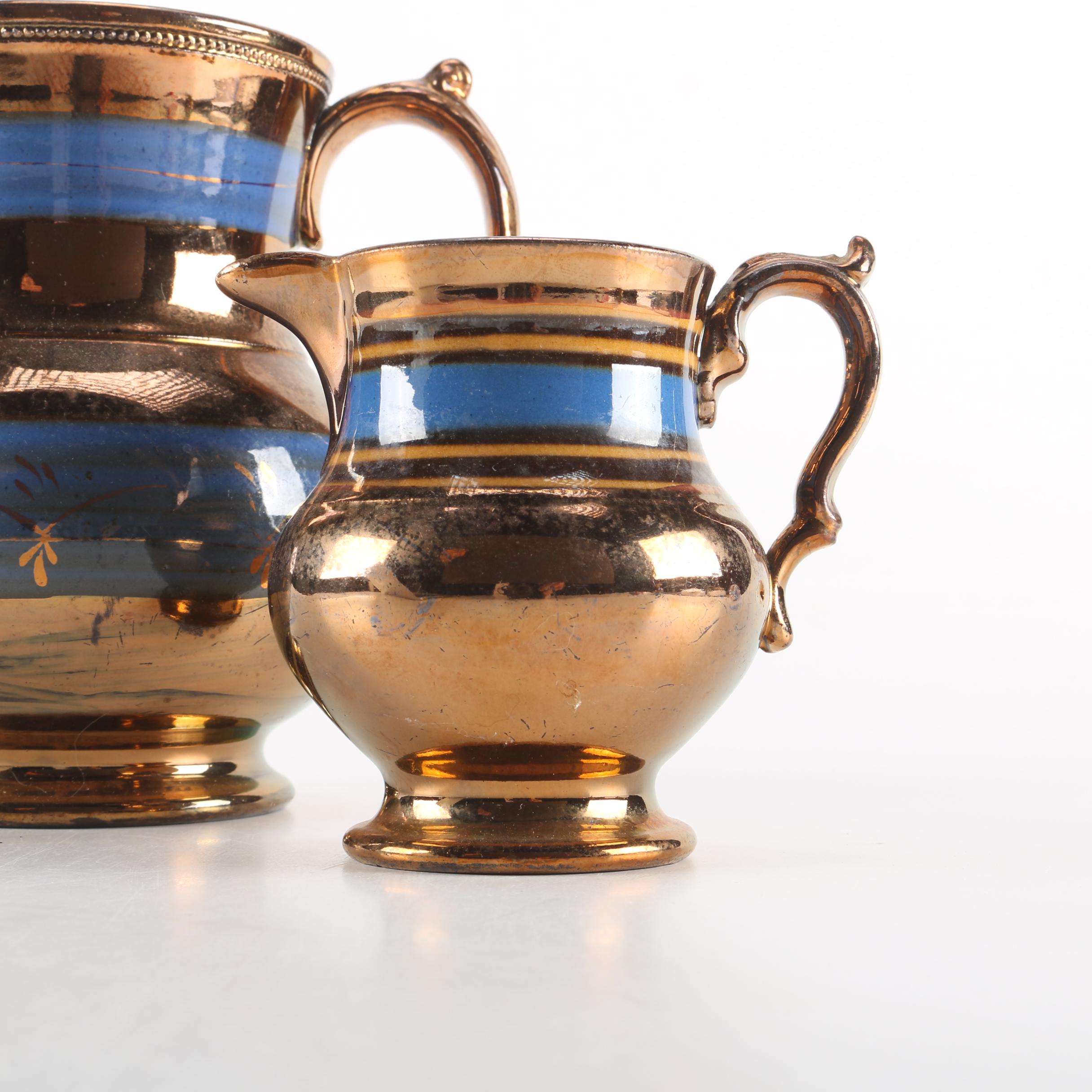 Copper Luster Pitcher Set