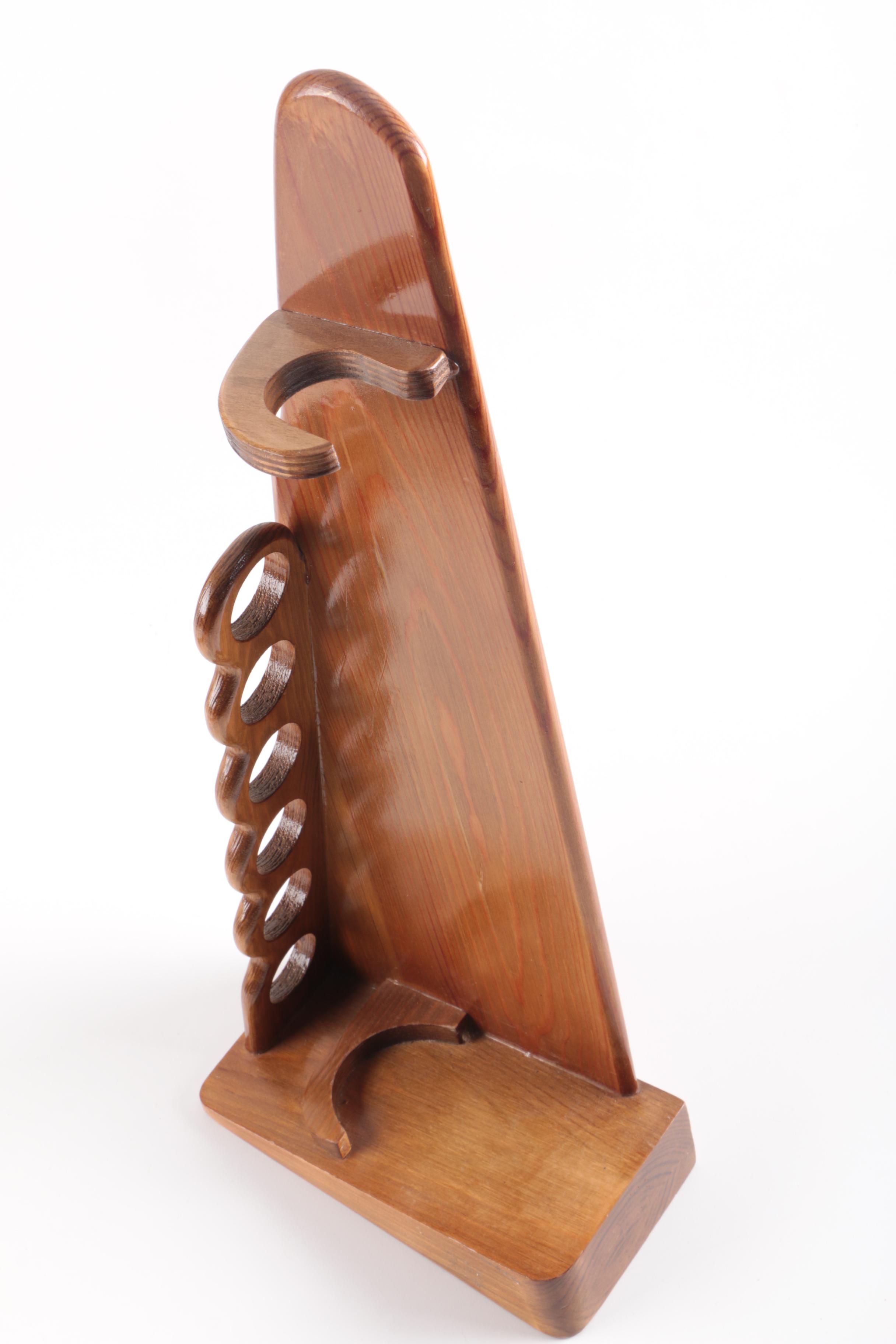 Glass Single Shot Rifle Decanter With Wooden Stand