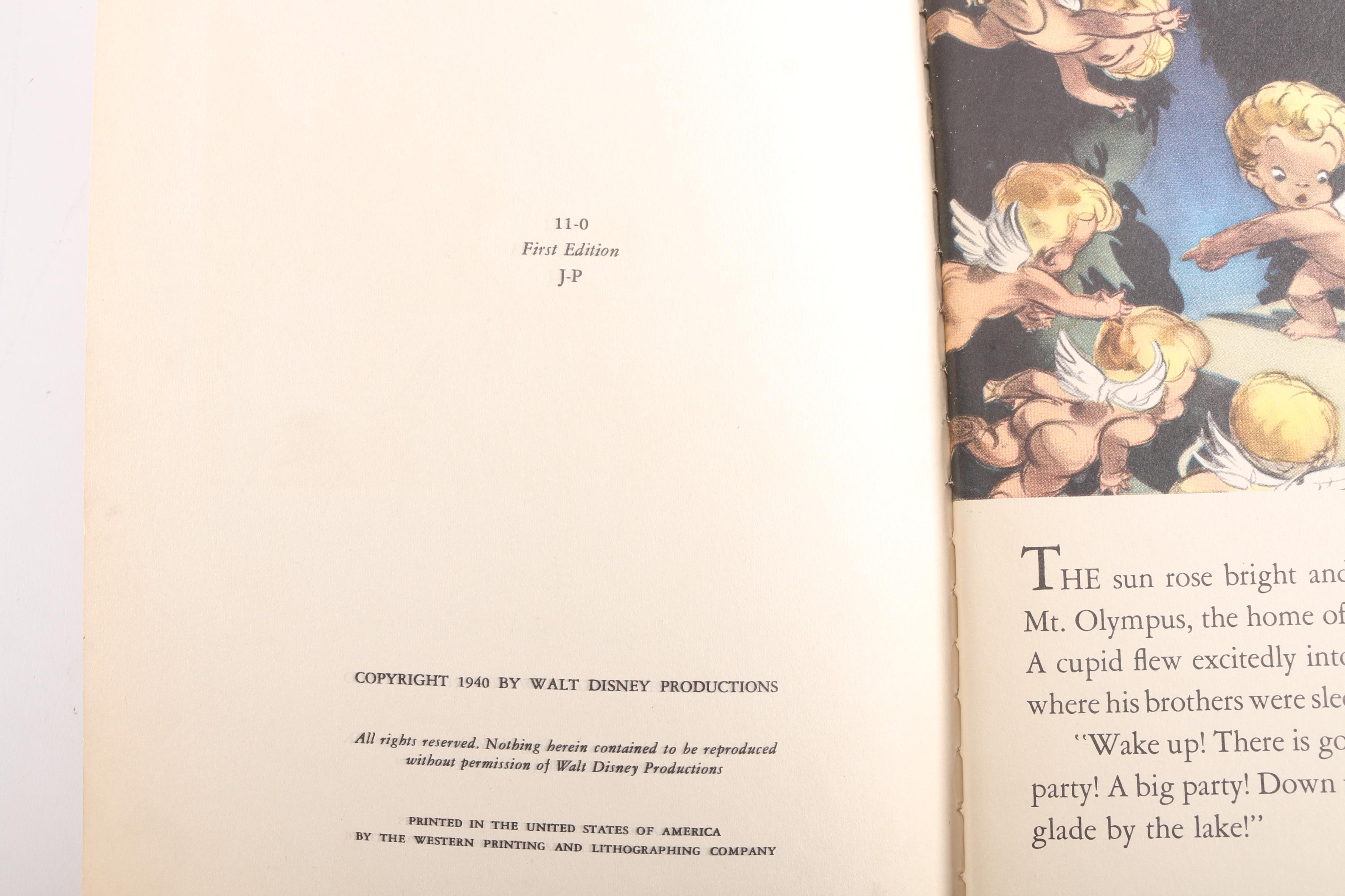 1940 First Edition "Pastoral from Fantasia" by Walt Disney