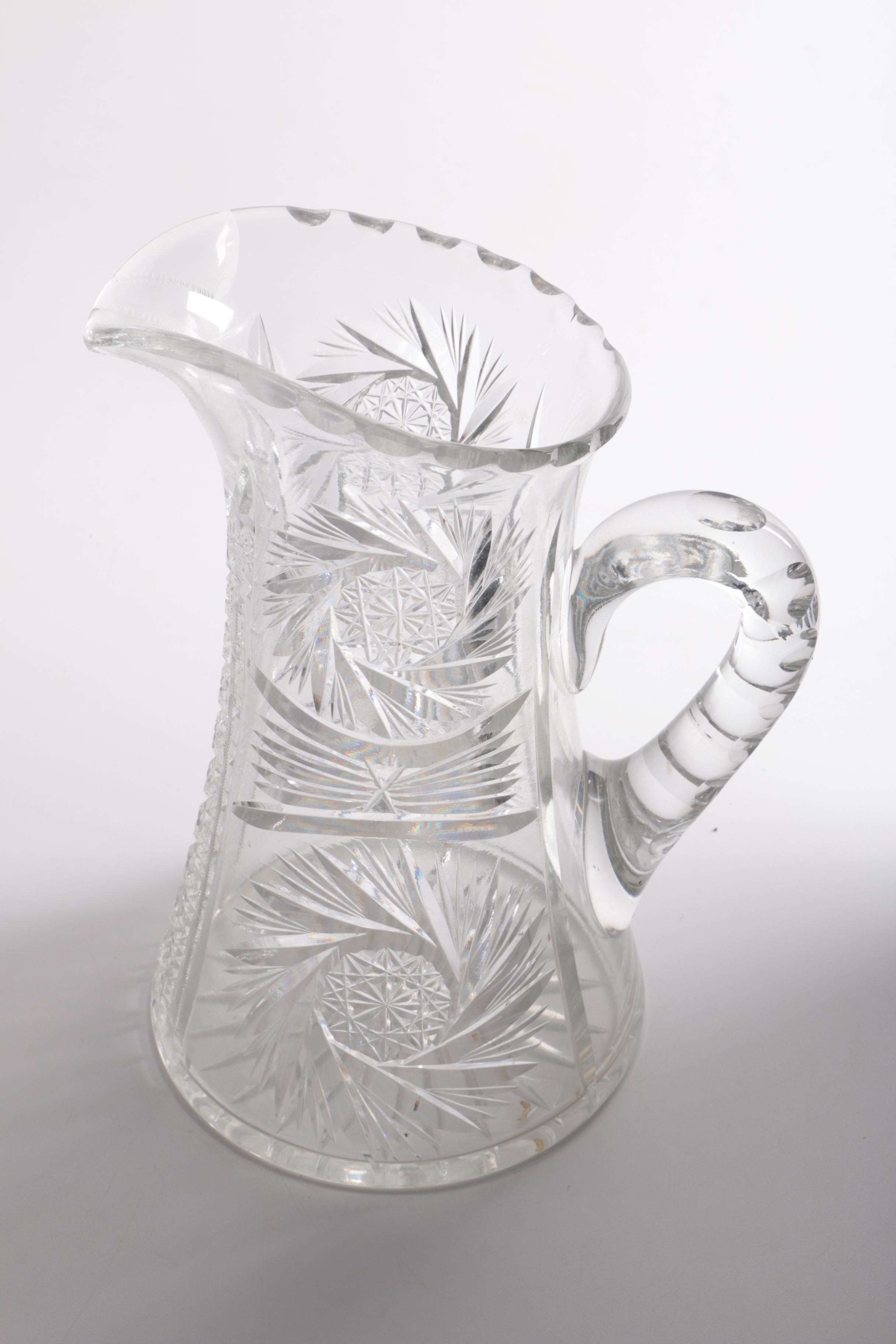 Cut Crystal Pitcher