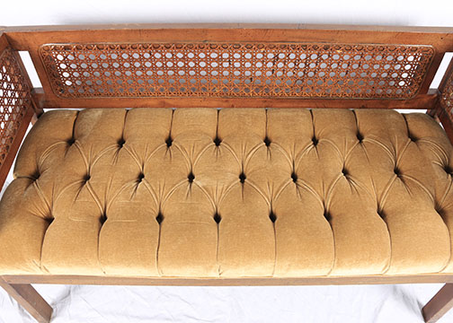 Vintage Cane Back Bench