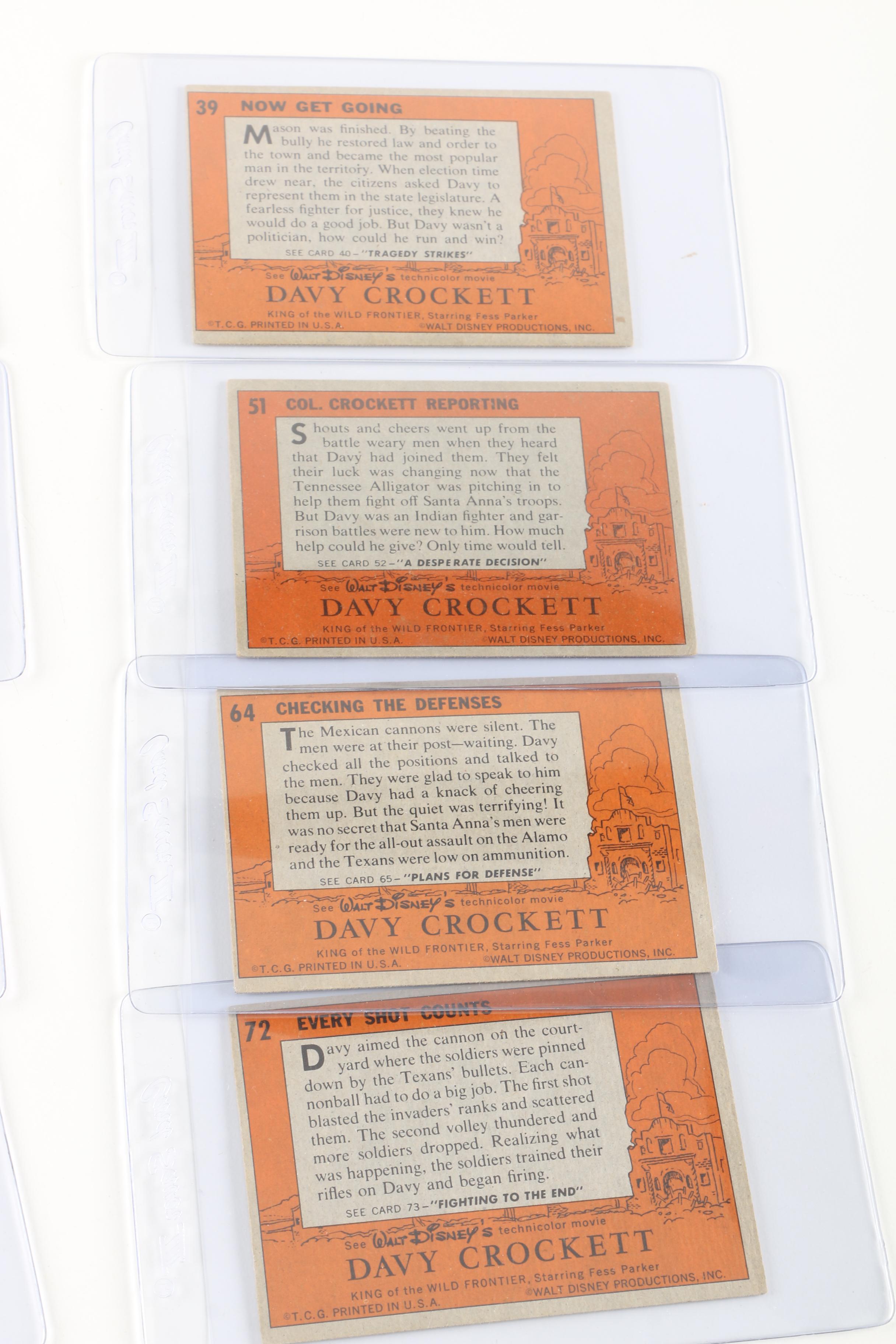 Eleven Walt Disney's "Davy Crockett" Topps Cards Circa 1956