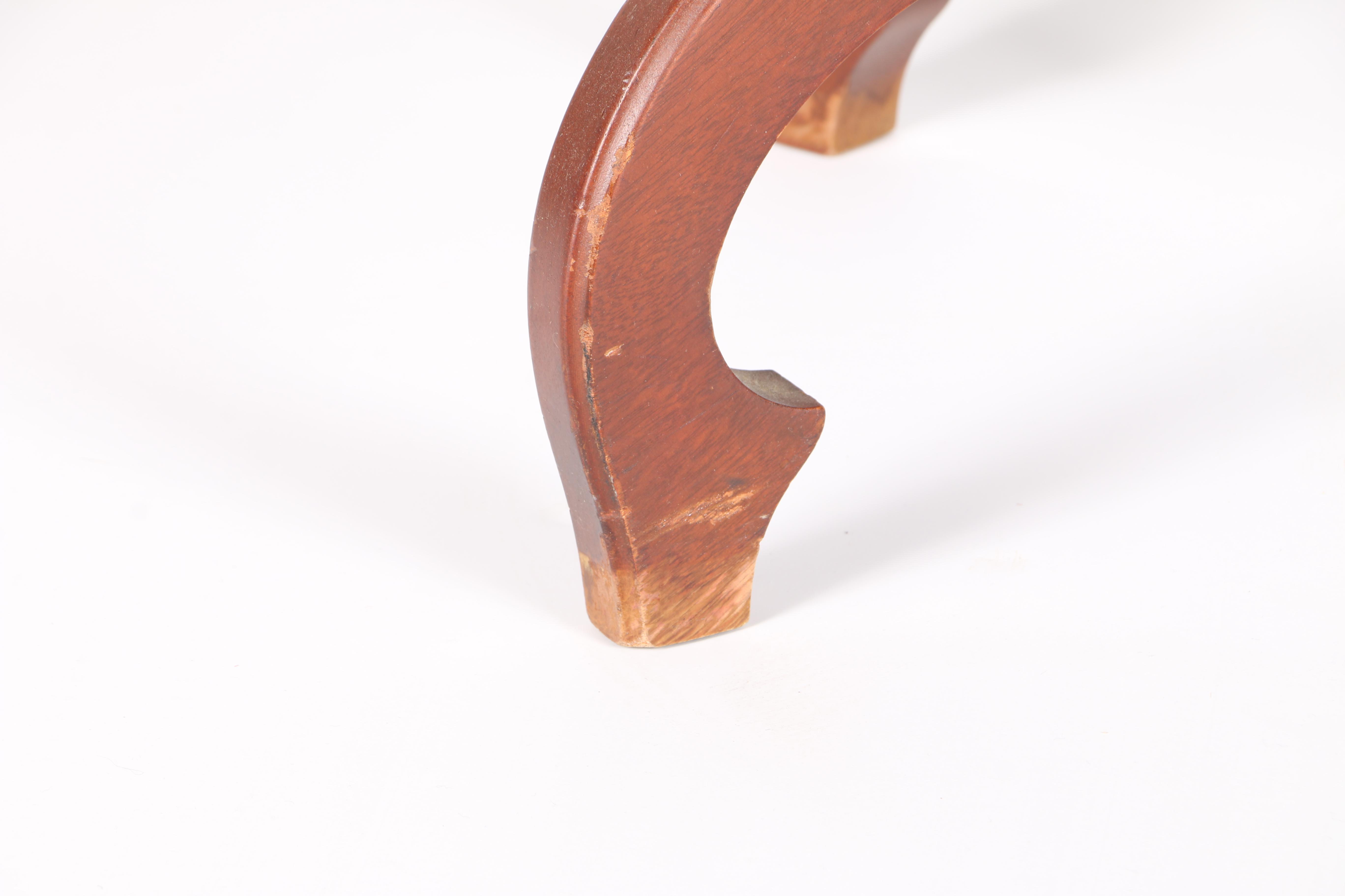 Vintage Victorian Style Marble Top Coffee Table in Mahogany