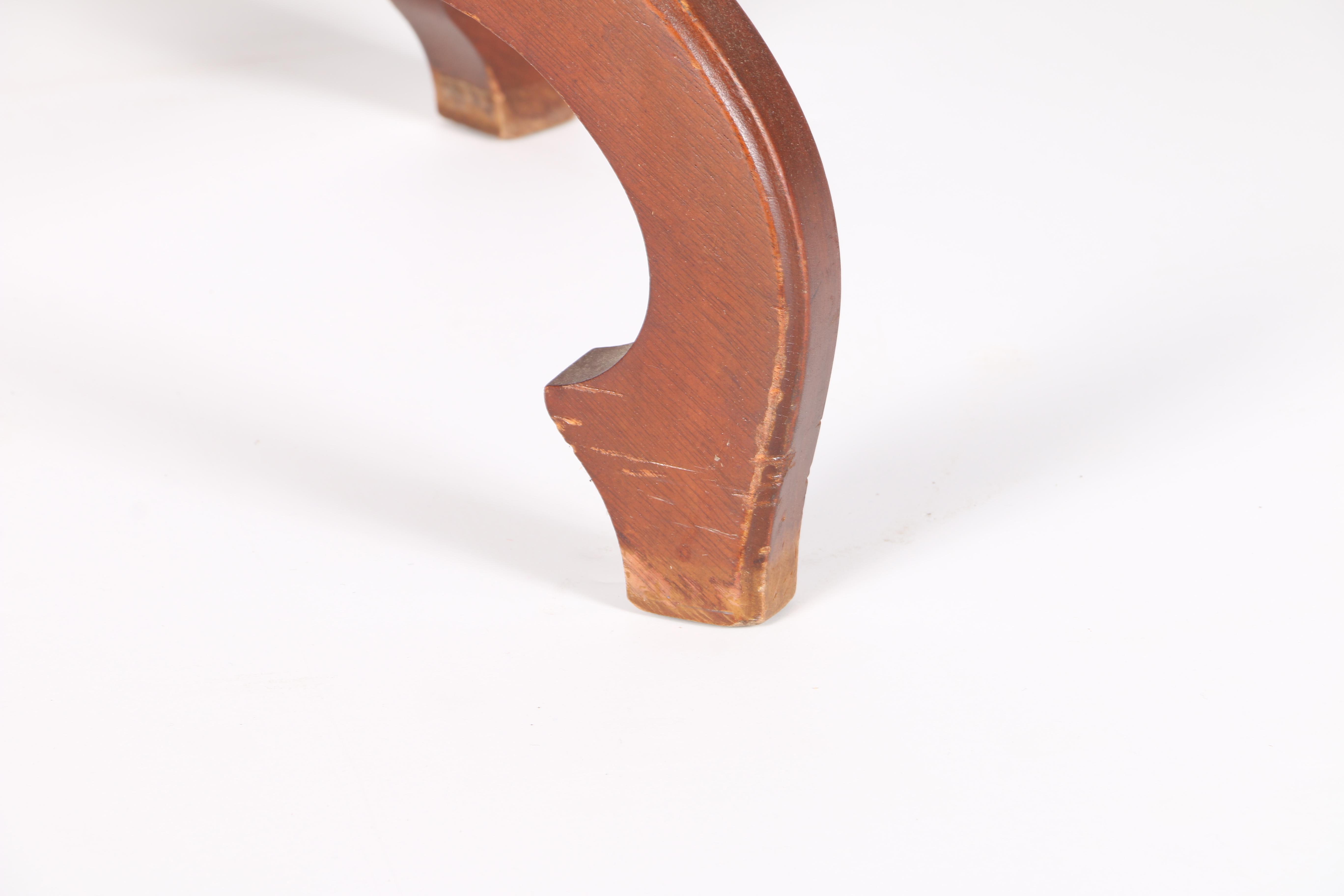 Vintage Victorian Style Marble Top Coffee Table in Mahogany