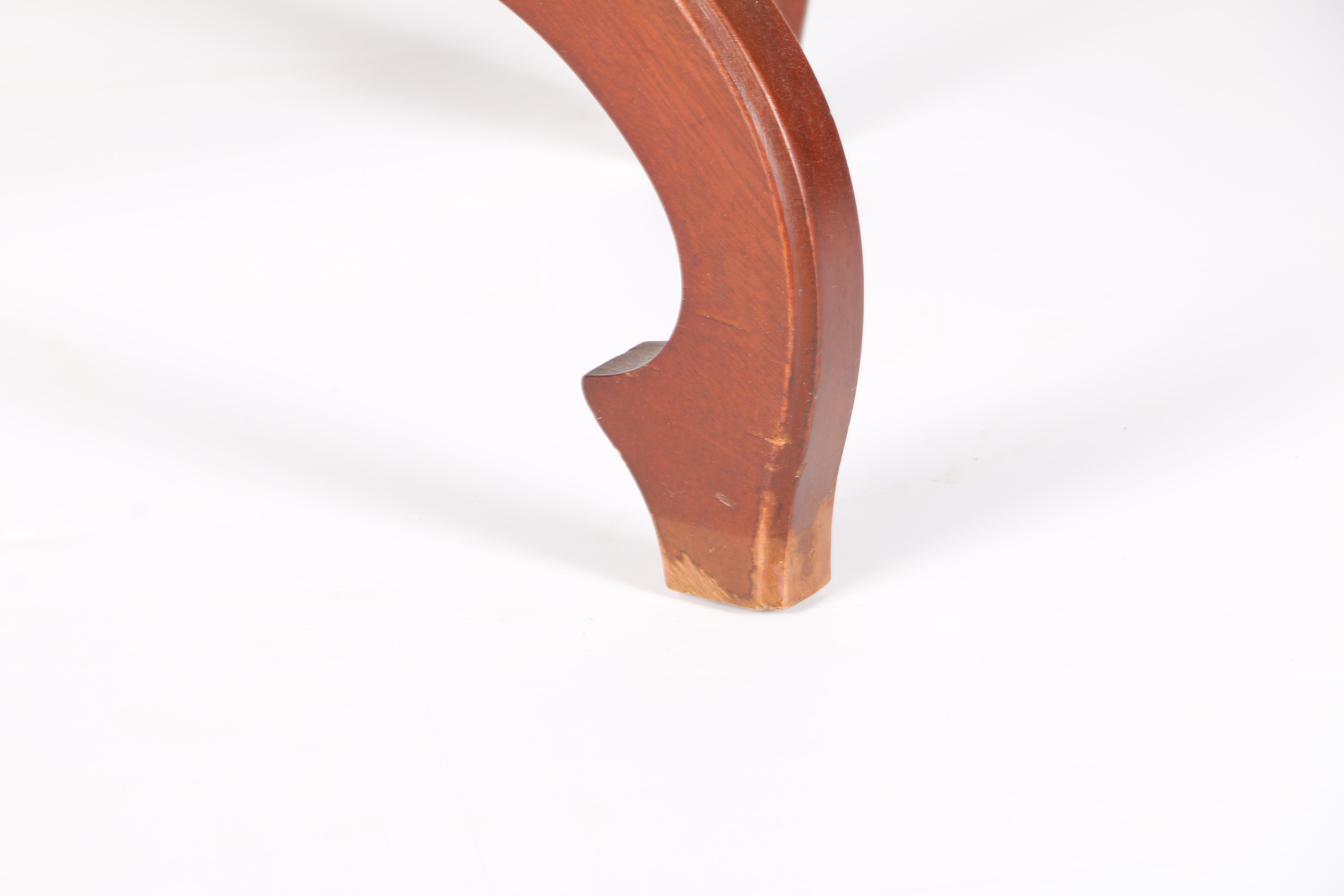 Vintage Victorian Style Marble Top Coffee Table in Mahogany