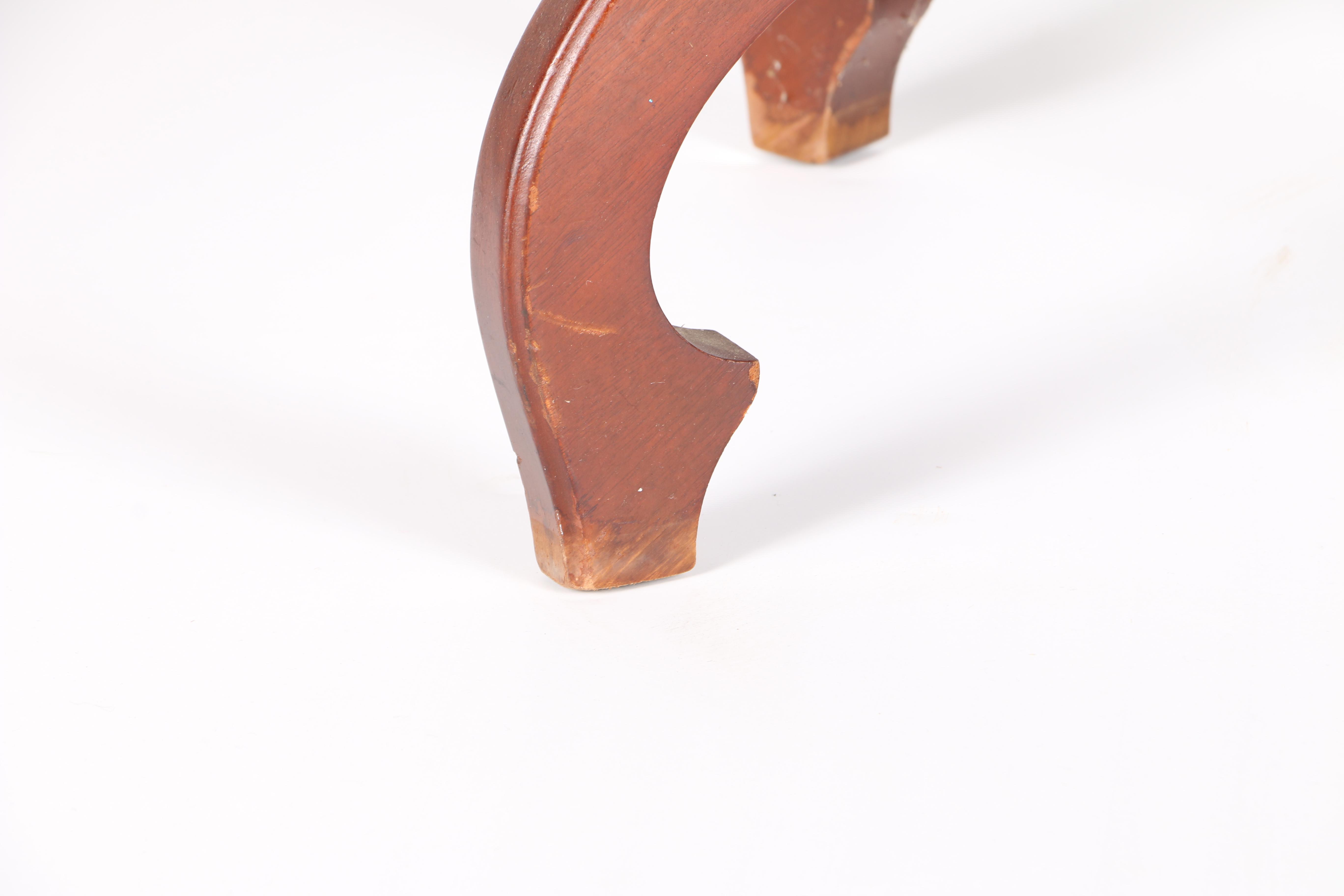 Vintage Victorian Style Marble Top Coffee Table in Mahogany