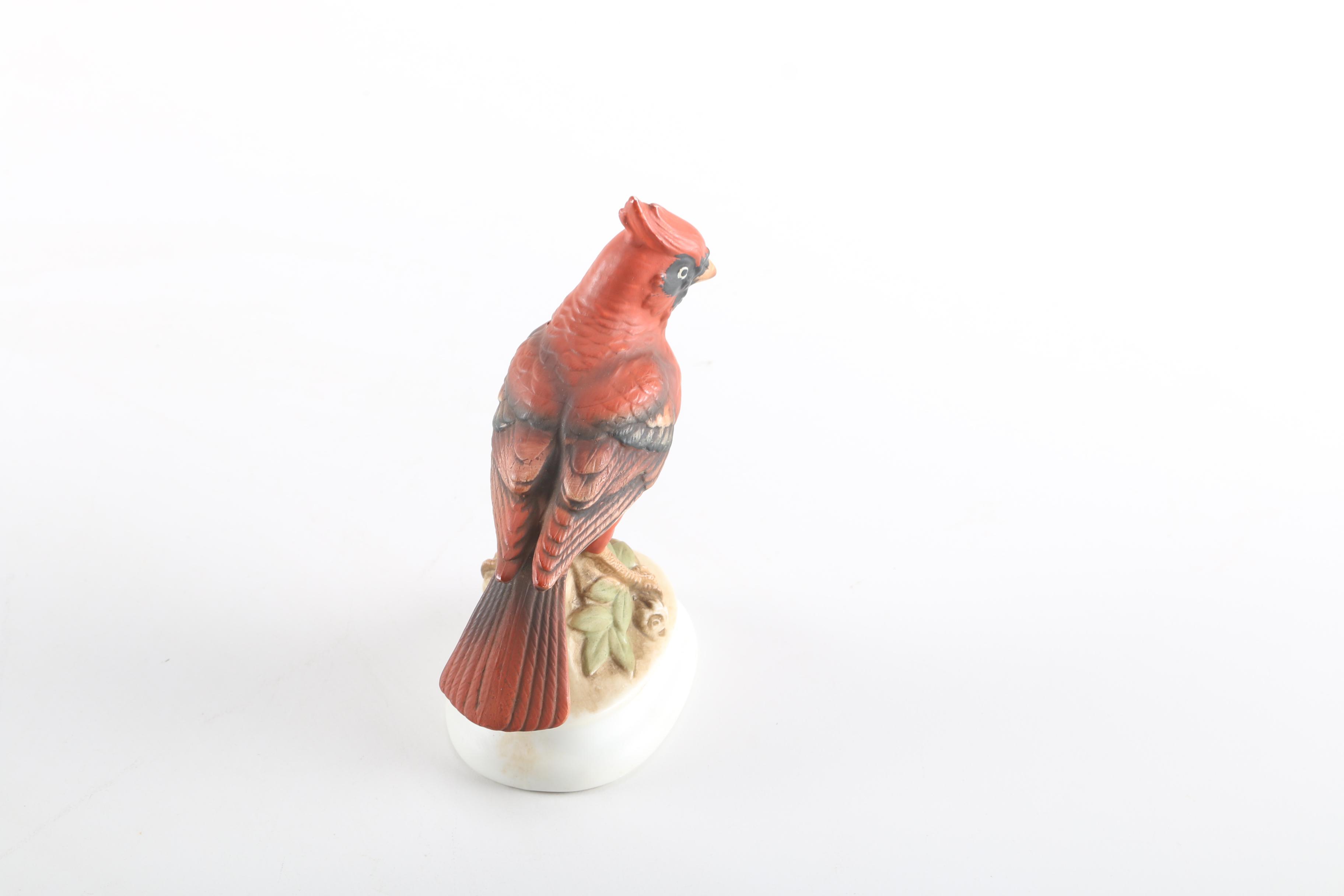 Hand-Painted Porcelain Cardinal Figurine From Lefton