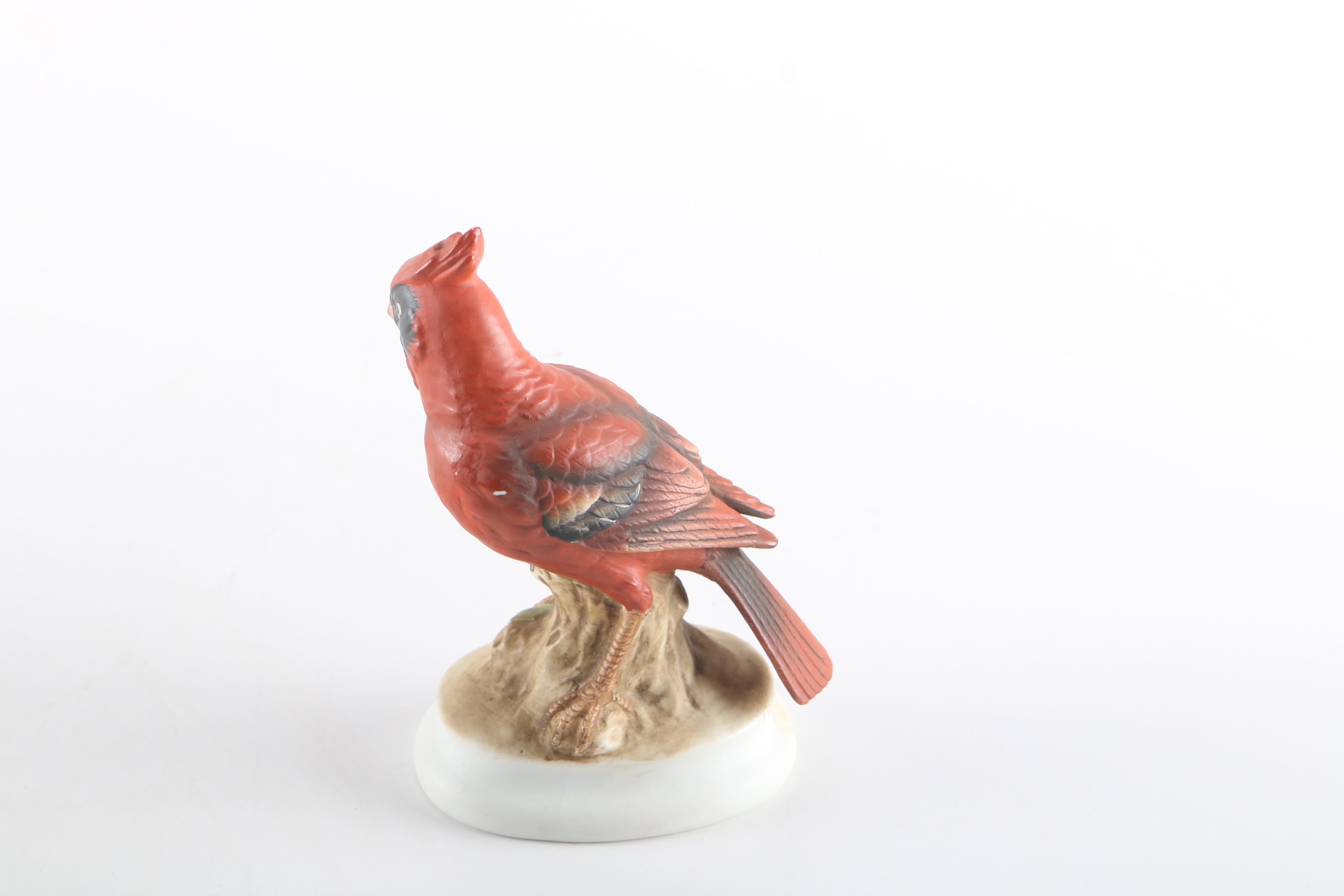 Hand-Painted Porcelain Cardinal Figurine From Lefton