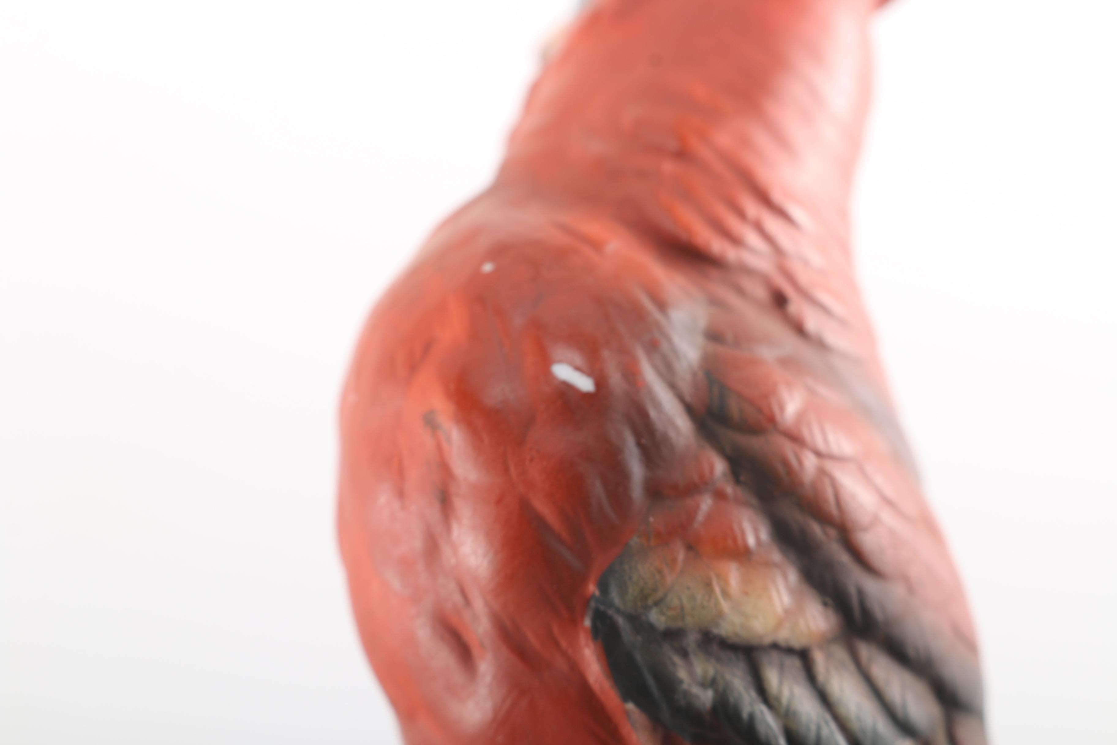 Hand-Painted Porcelain Cardinal Figurine From Lefton