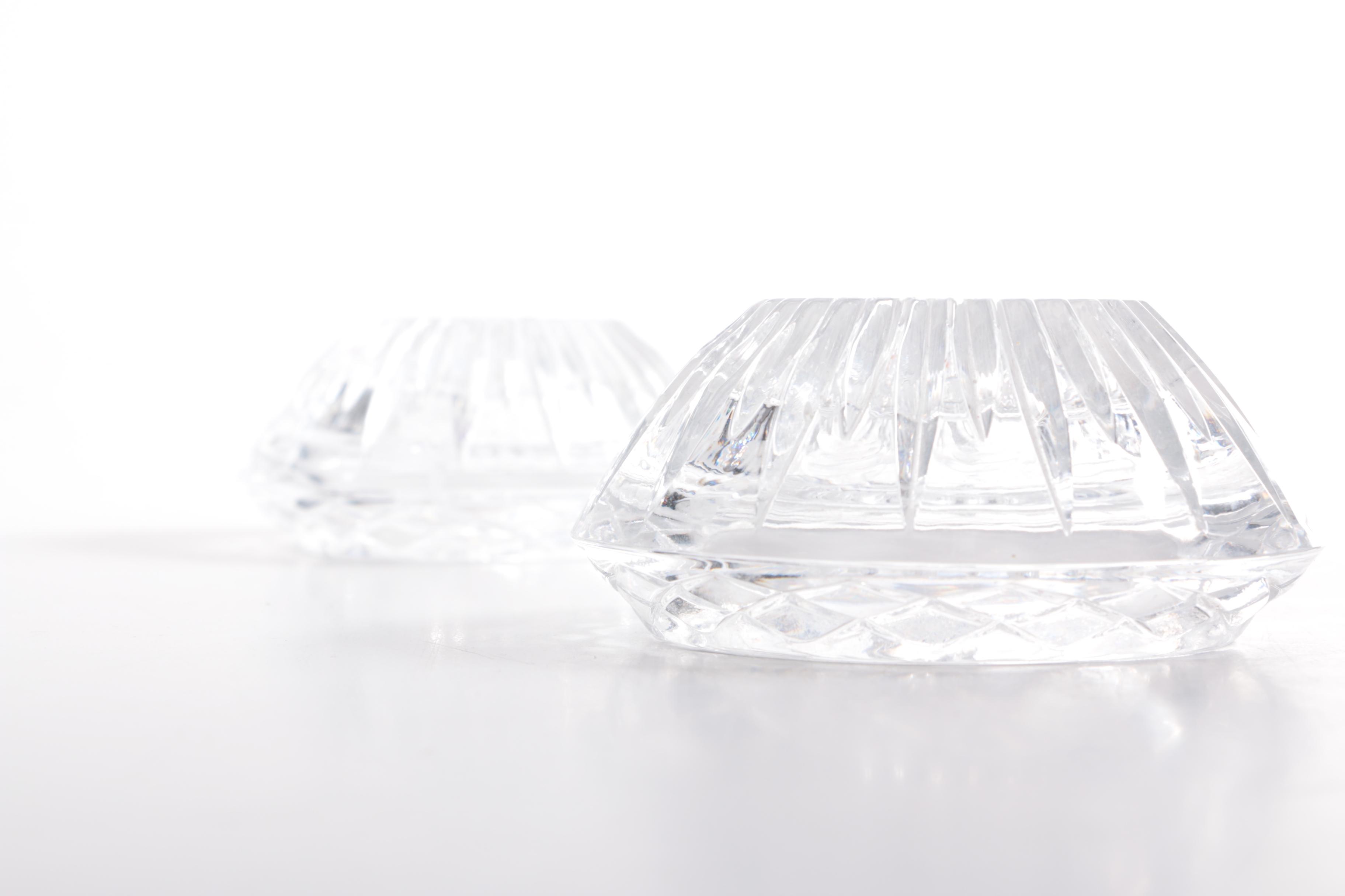 Crystal Ashtrays With Sugar Jar