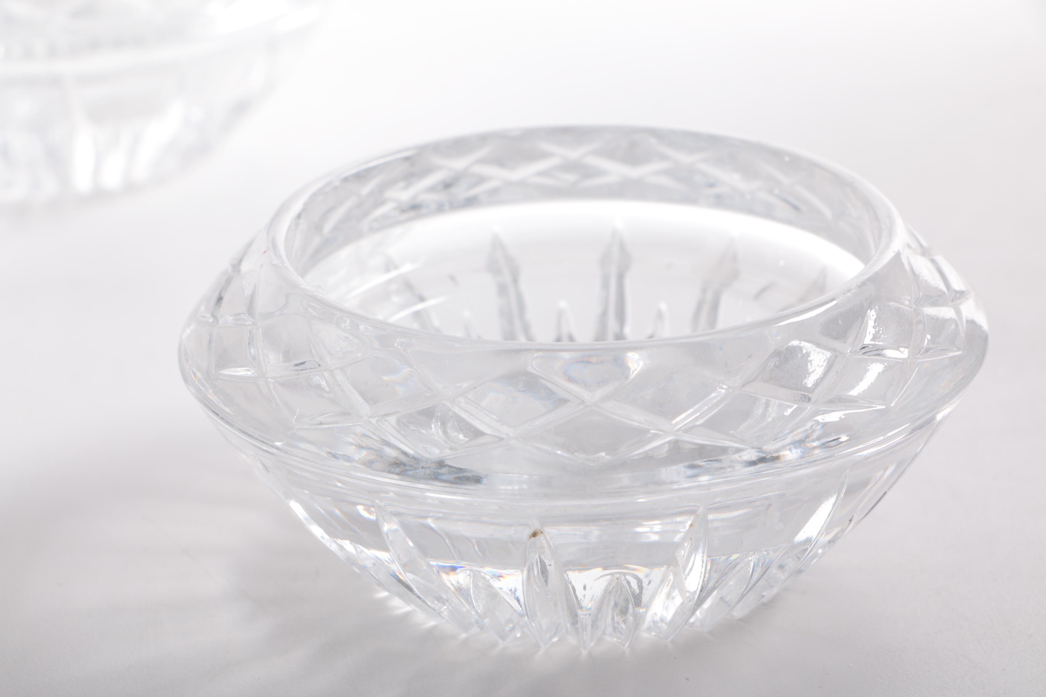 Crystal Ashtrays With Sugar Jar