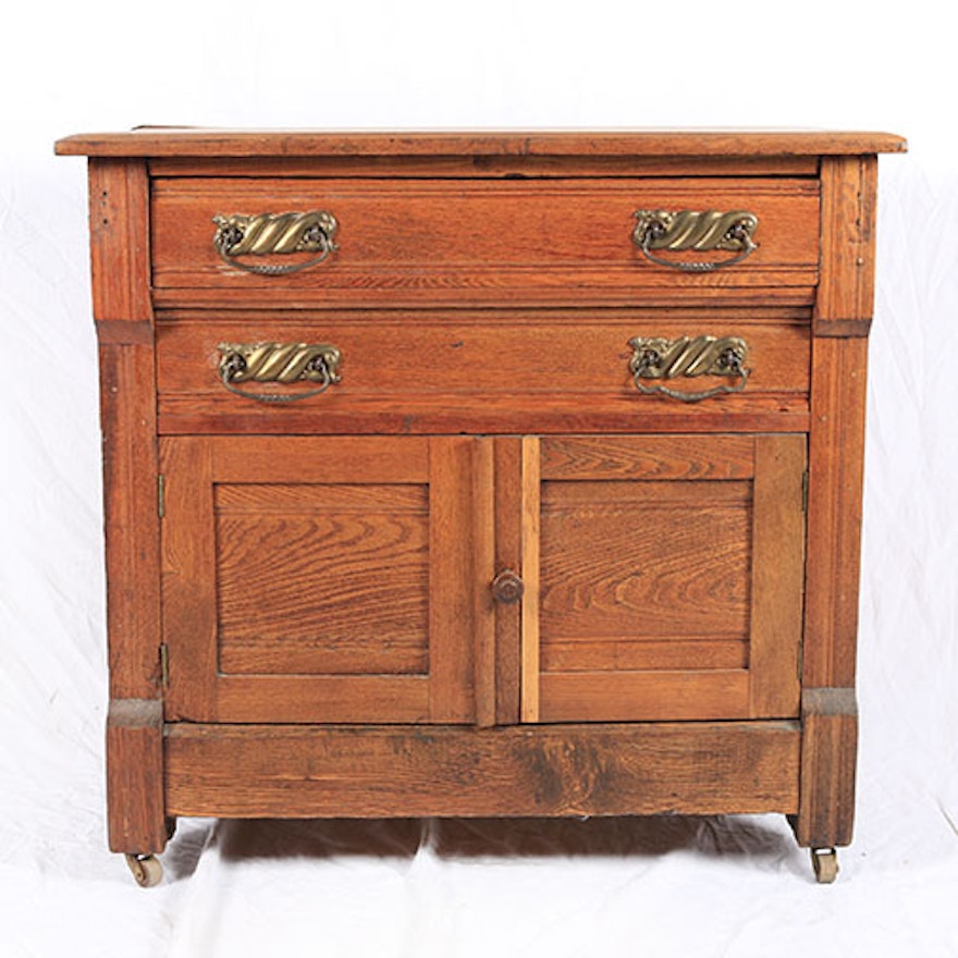 Antique Oak Washstand