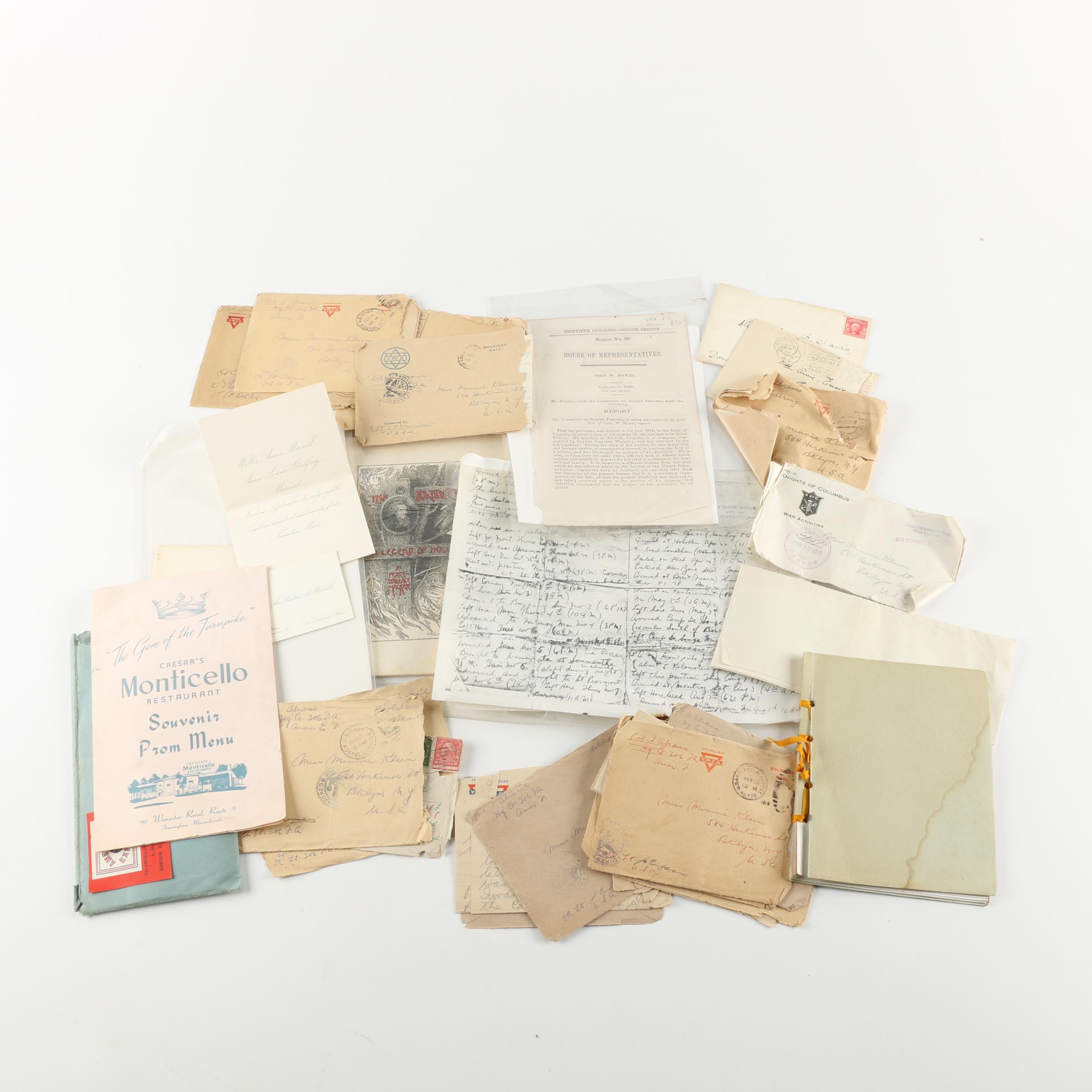 Collection of Vintage Paper Ephemera