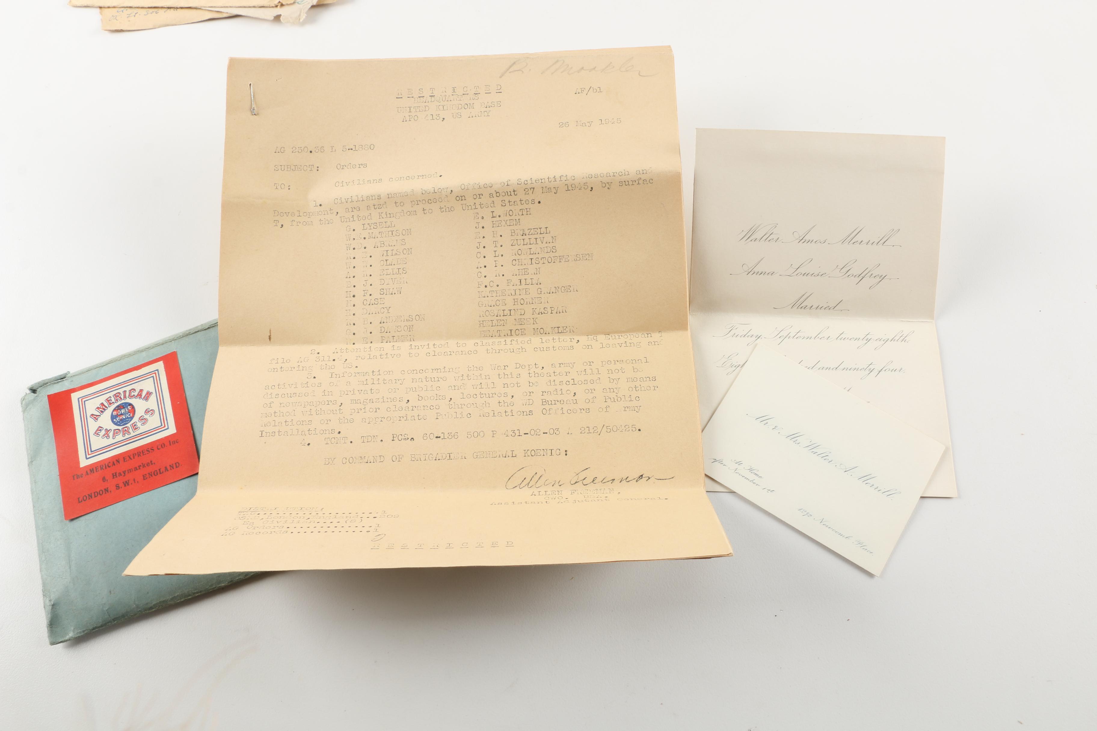 Collection of Vintage Paper Ephemera