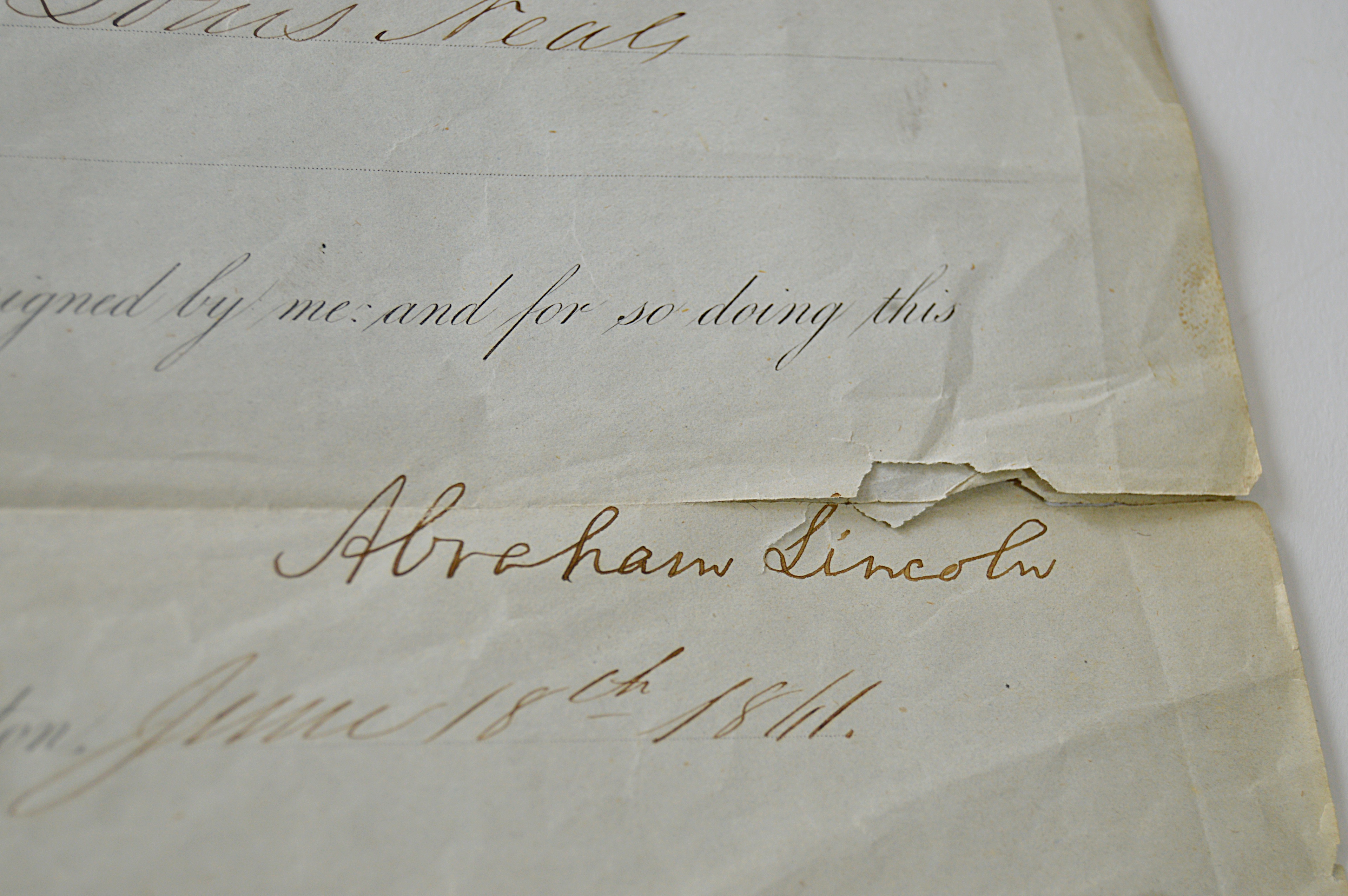 Original 1861 Abraham Lincoln Pardon of Louis Neals