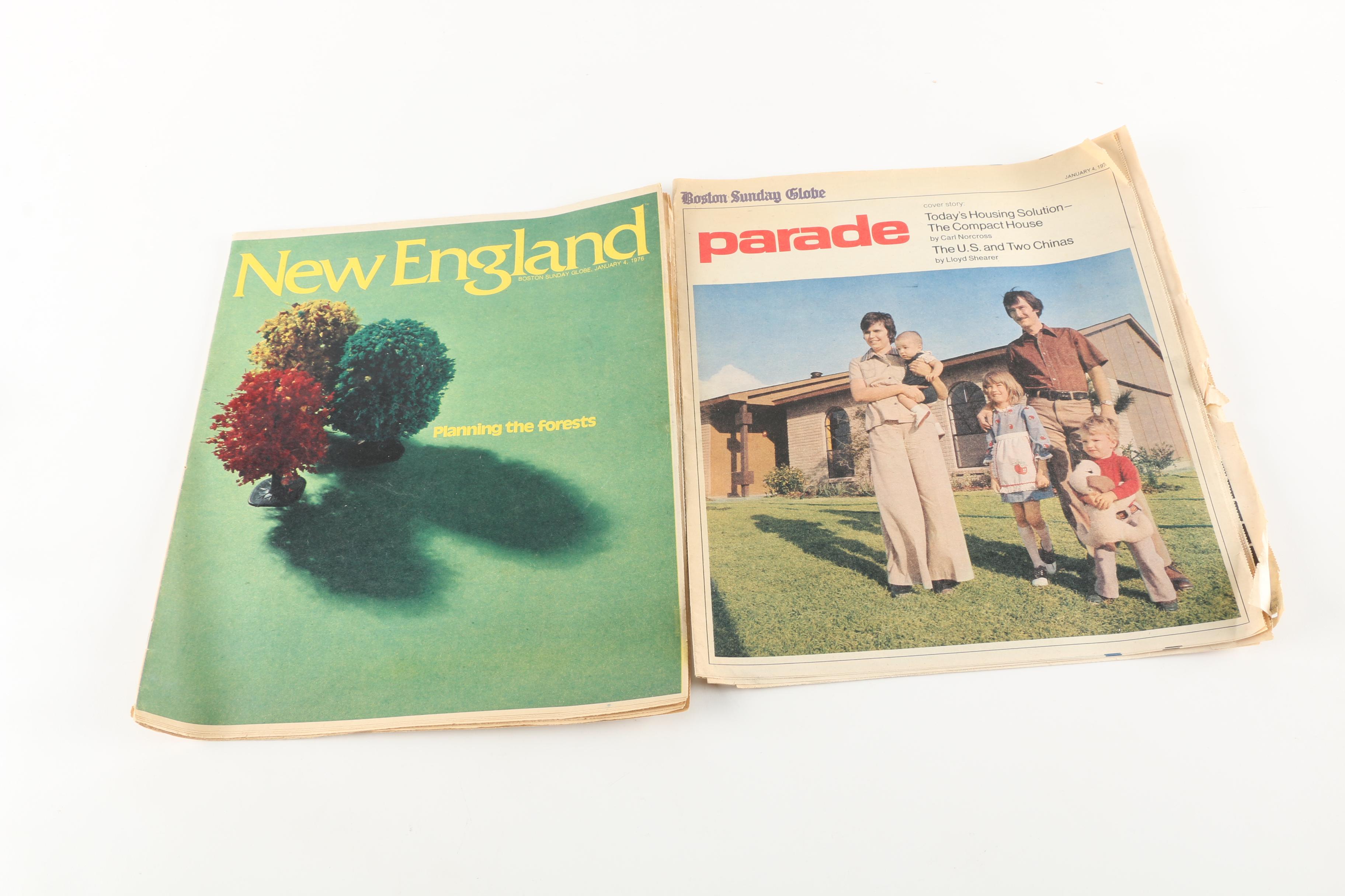 Collection of Vintage Maps and Newspapers