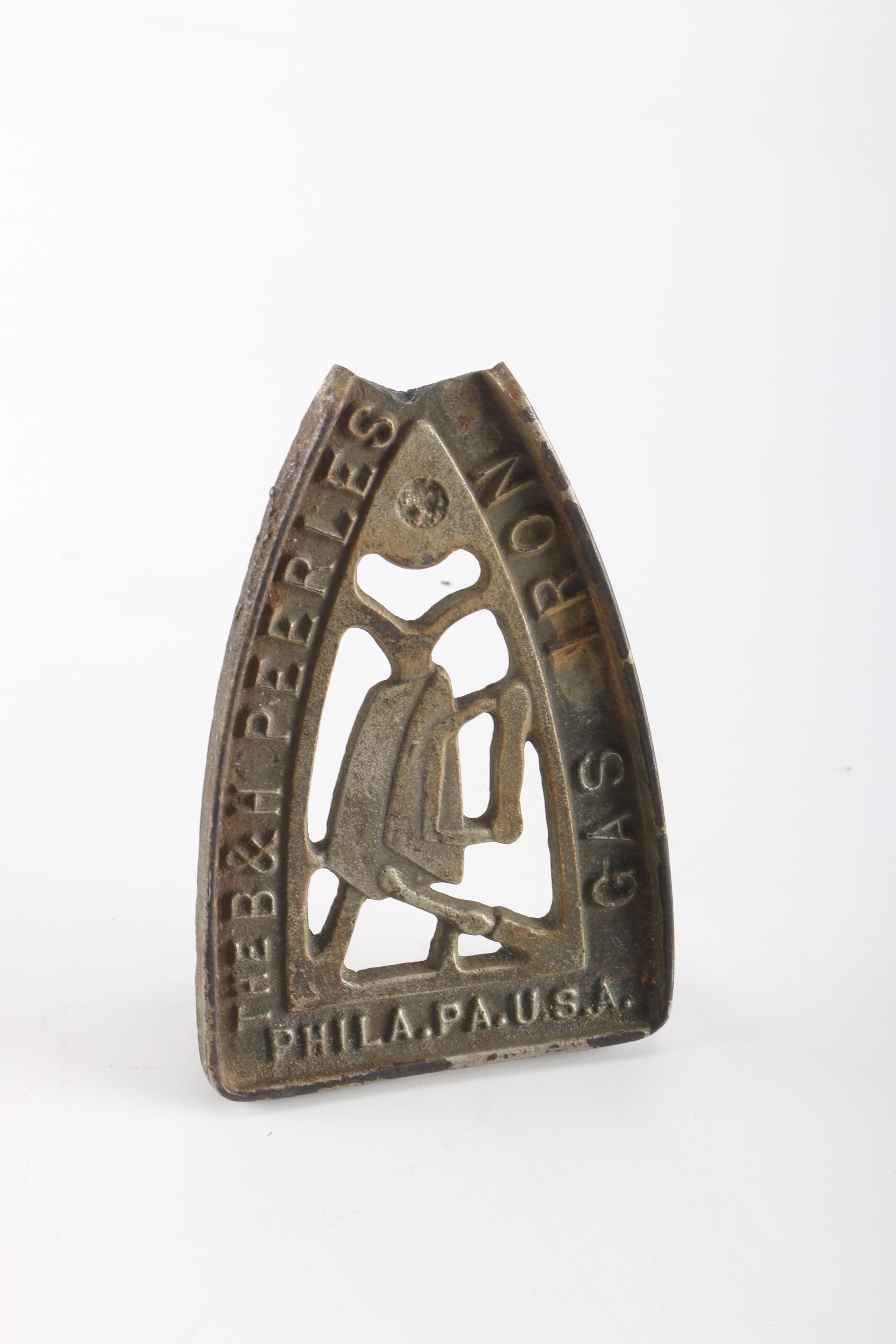 Cast Iron Flat Iron and Trivet