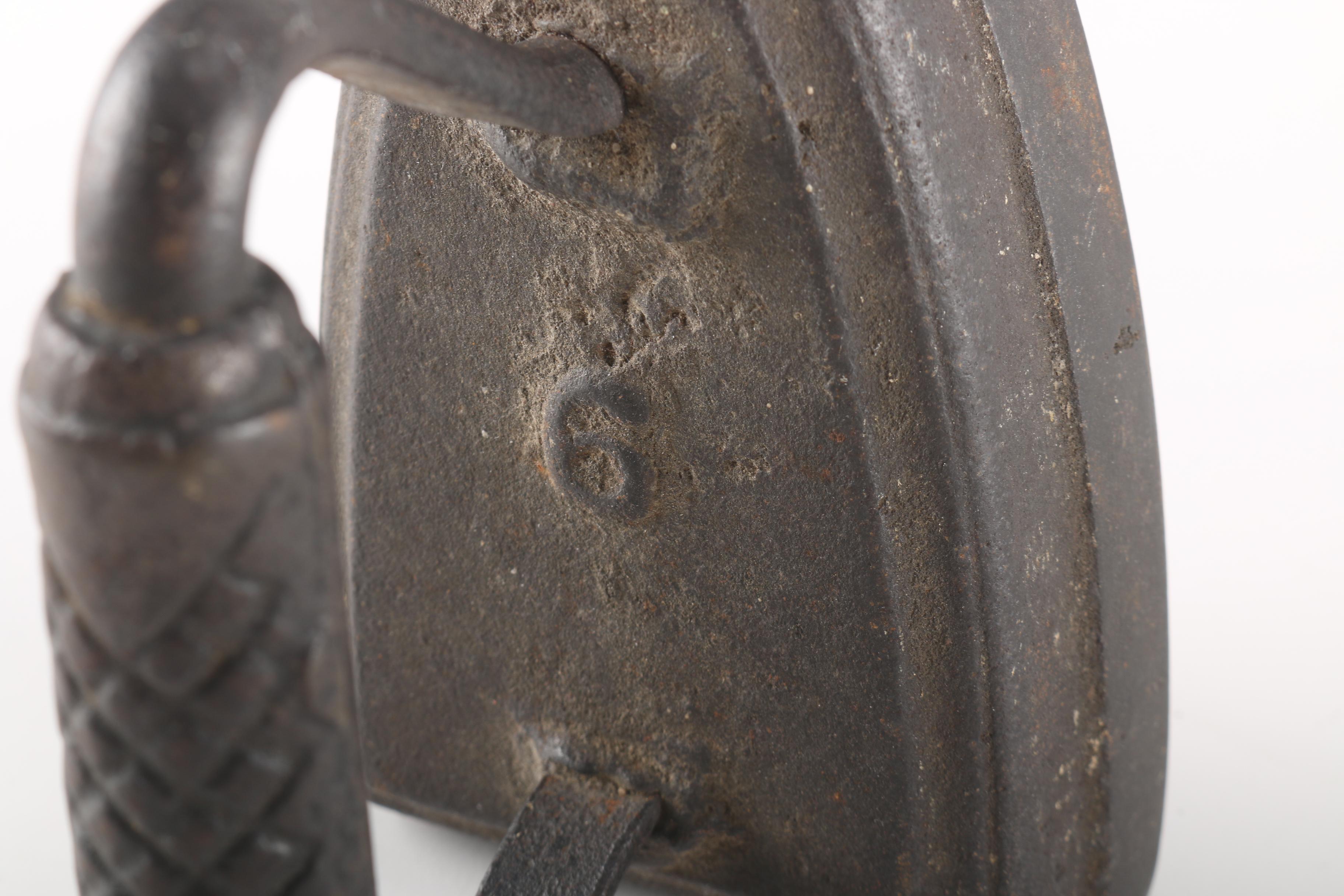 Cast Iron Flat Iron and Trivet