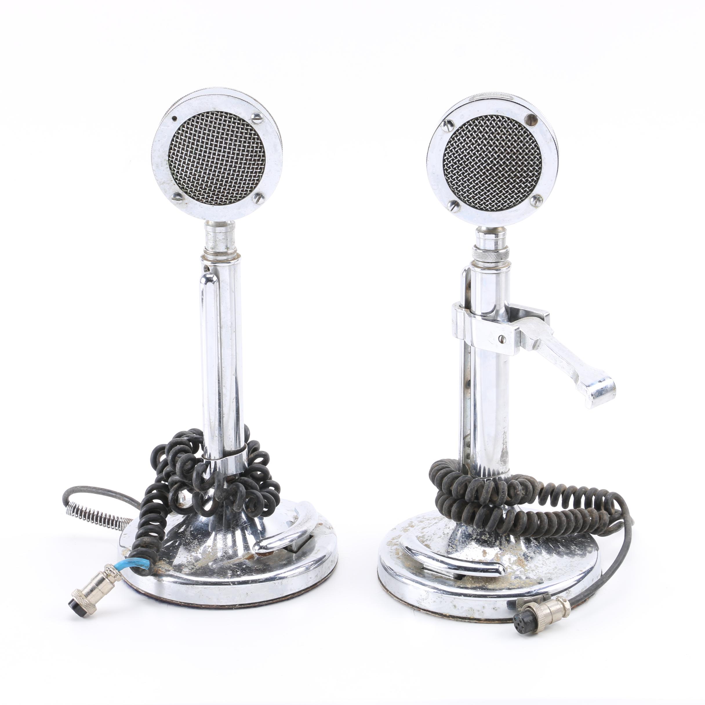 Vintage Astatic D-104 Silver Eagle Microphones