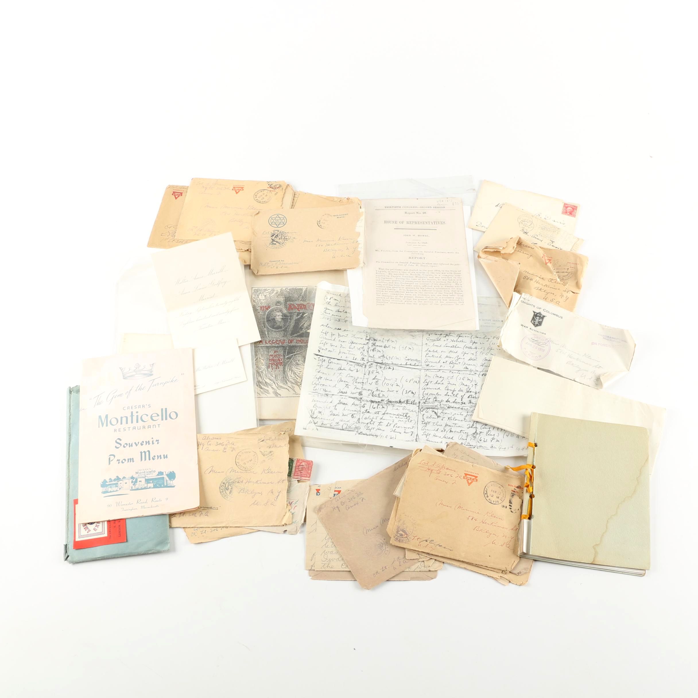 Collection of Vintage Paper Ephemera