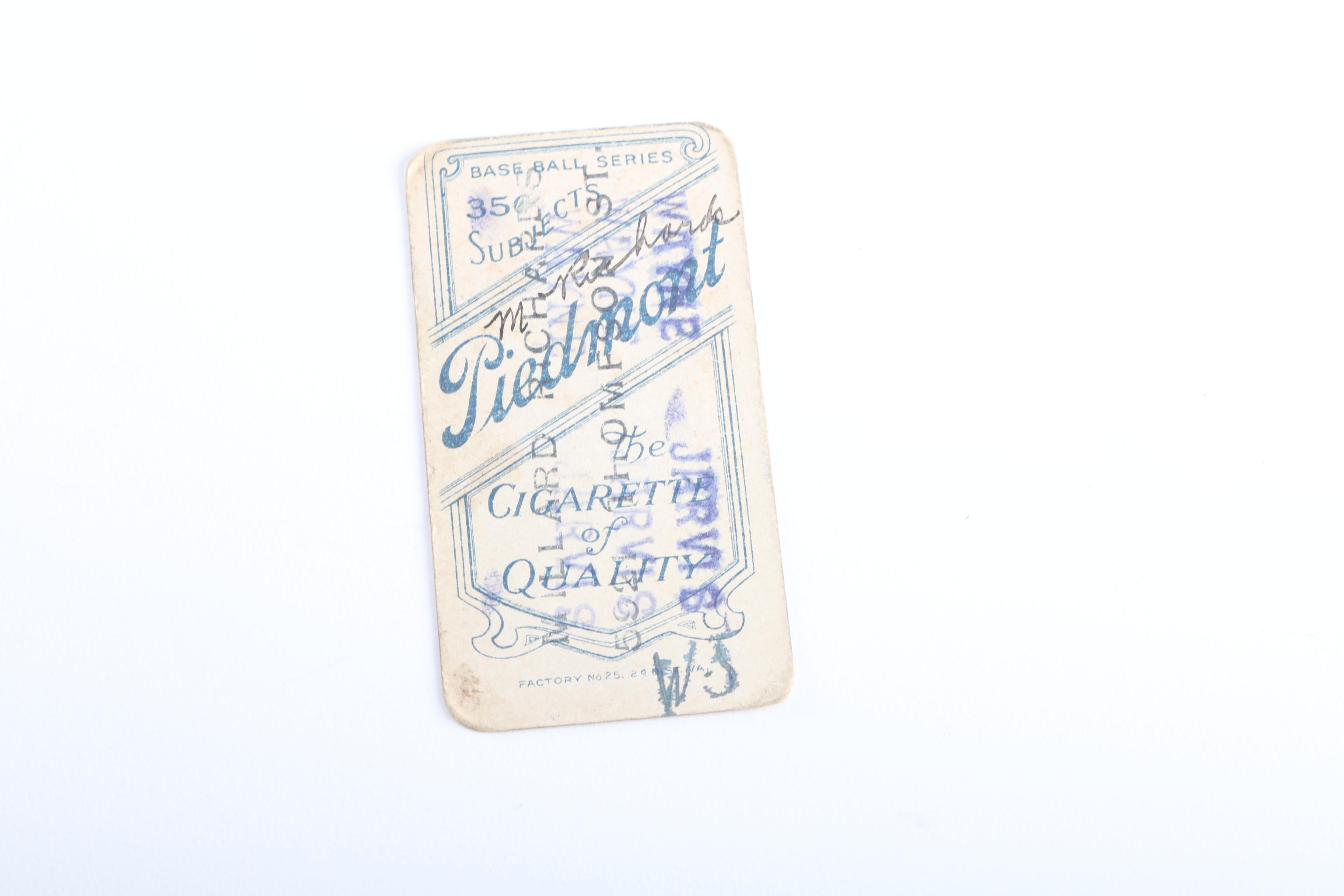 Early 1900s Tobacco Baseball Cards