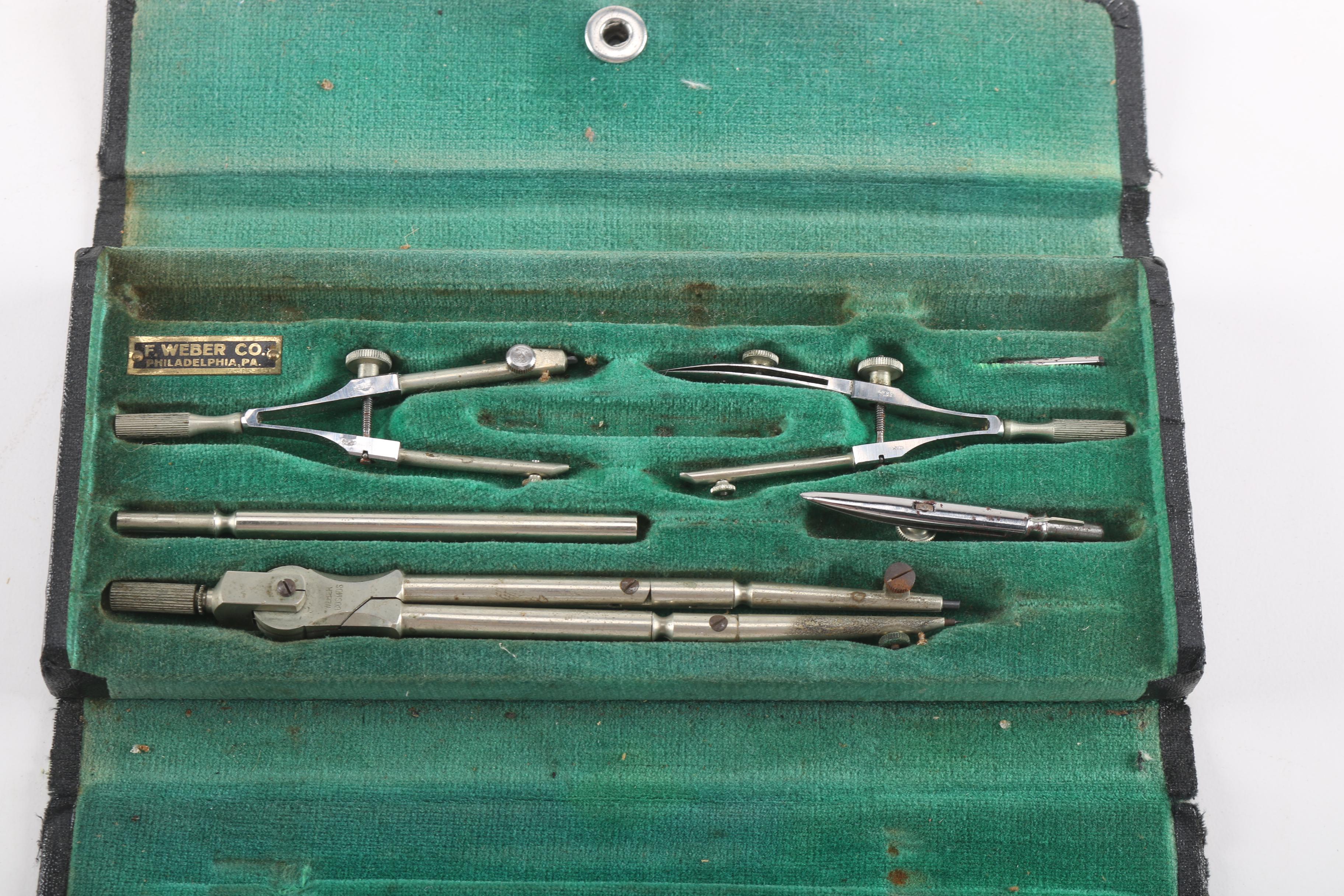 Vintage F. Weber Co. Drafting Set