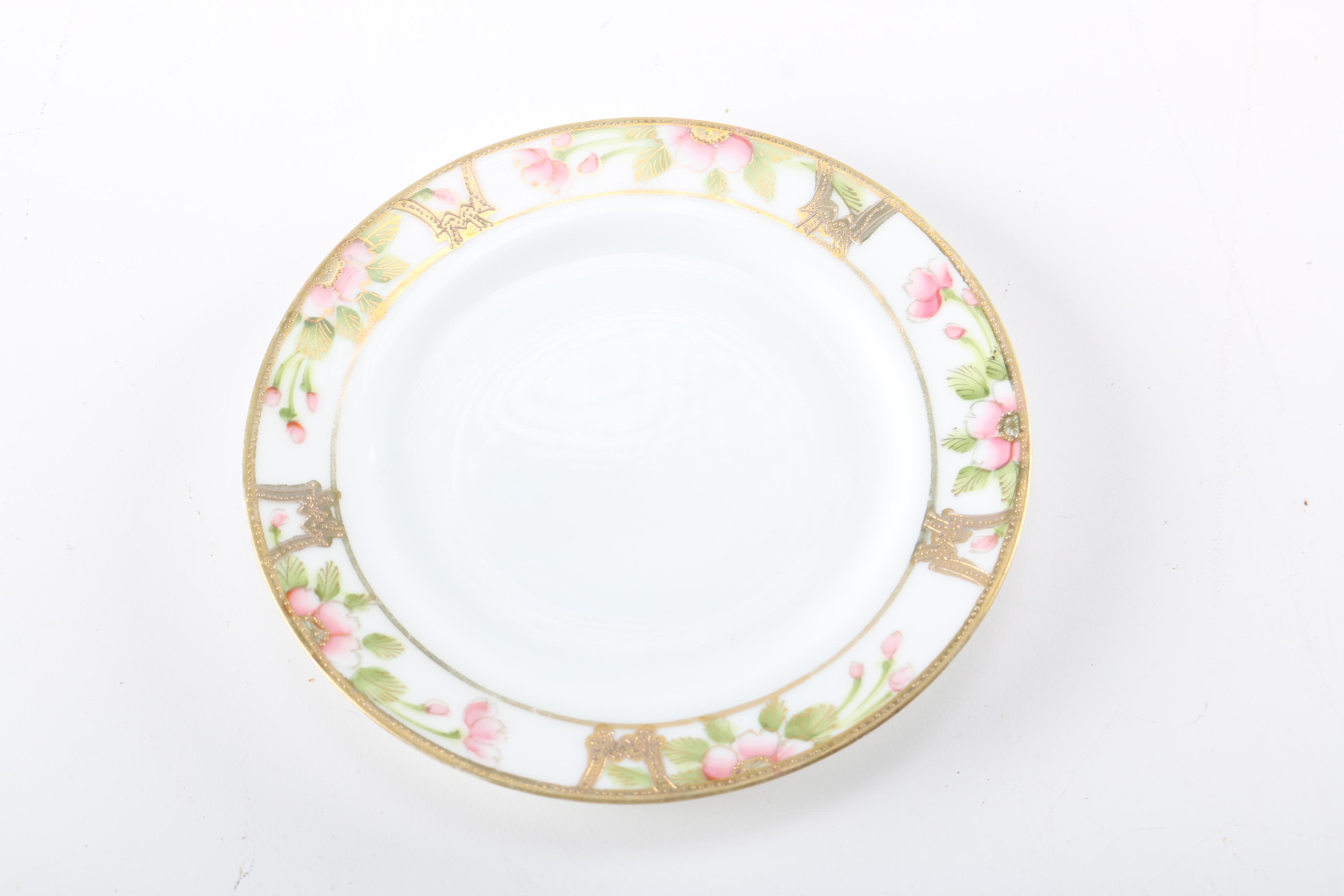 Porcelain Nippon Mayonnaise Bowl and Jam Jar Cover