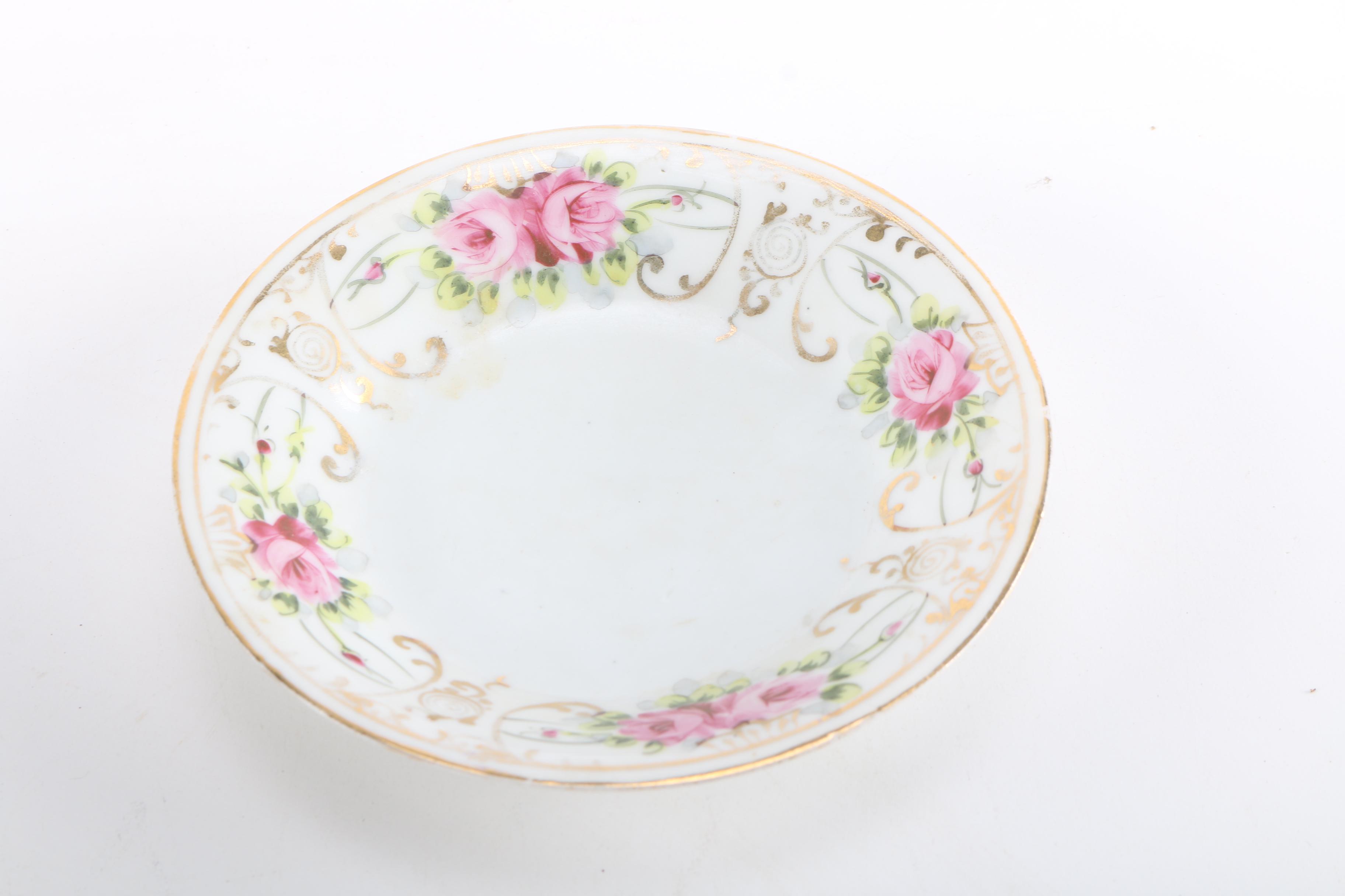 Porcelain Nippon Mayonnaise Bowl and Jam Jar Cover