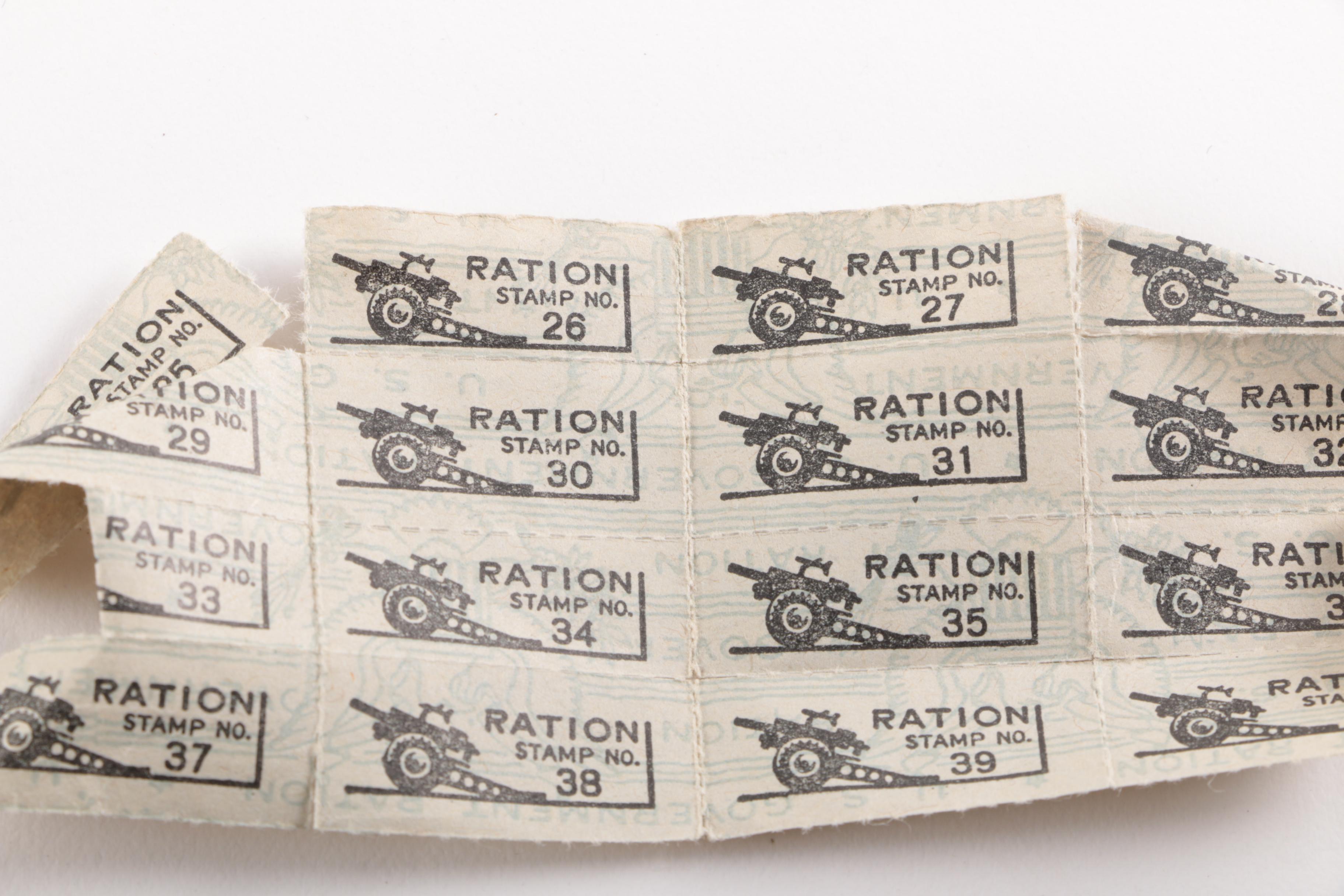 World War II War Ration Stamps