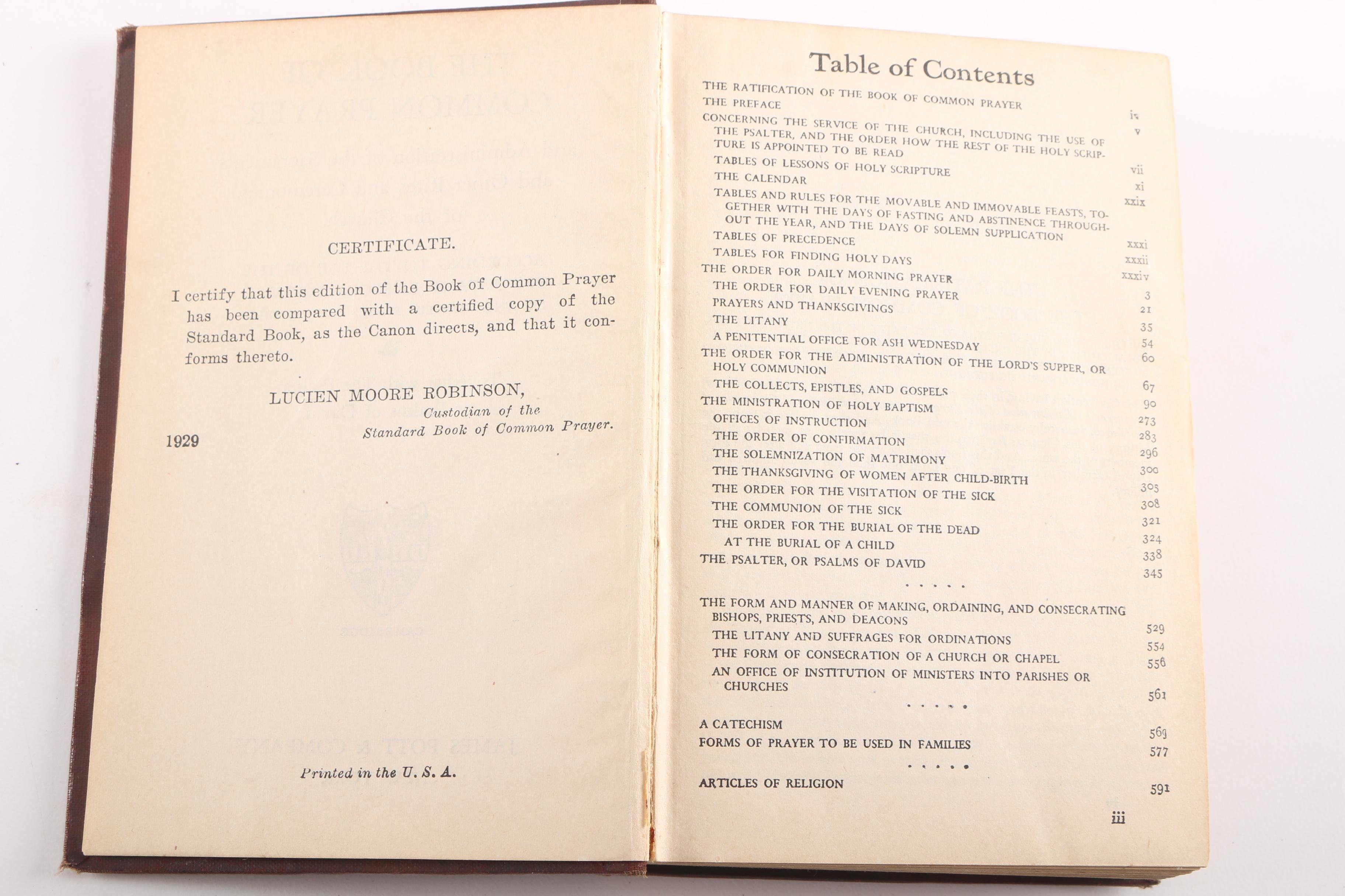 Holy Bible and Prayer Books