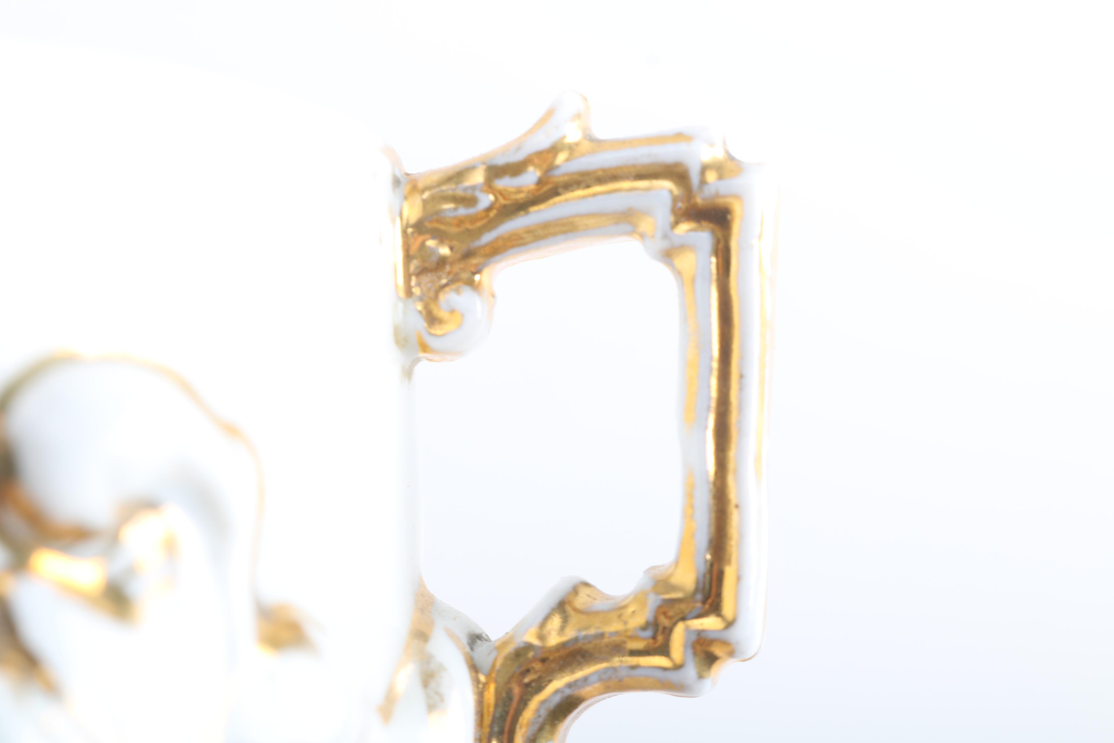 C.F. Monroe Wave Crest Trinket Box and Antique Shaving Mug