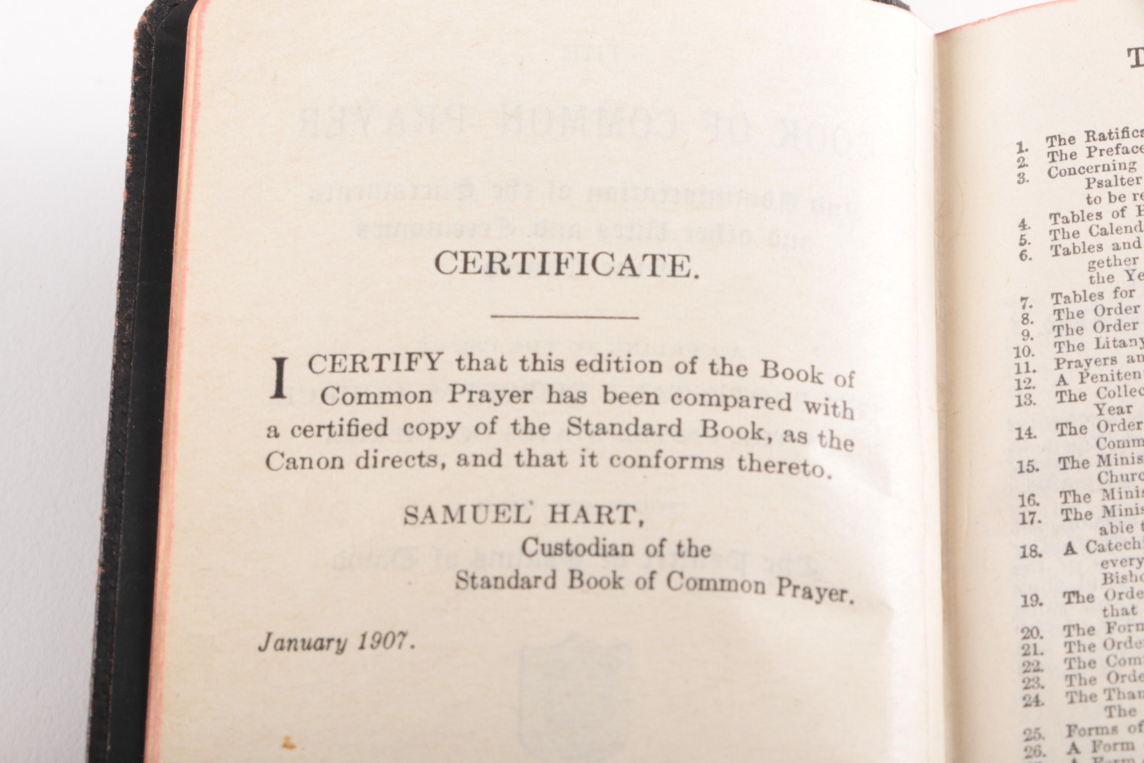 "The New Testament" and "Common Prayer" Book