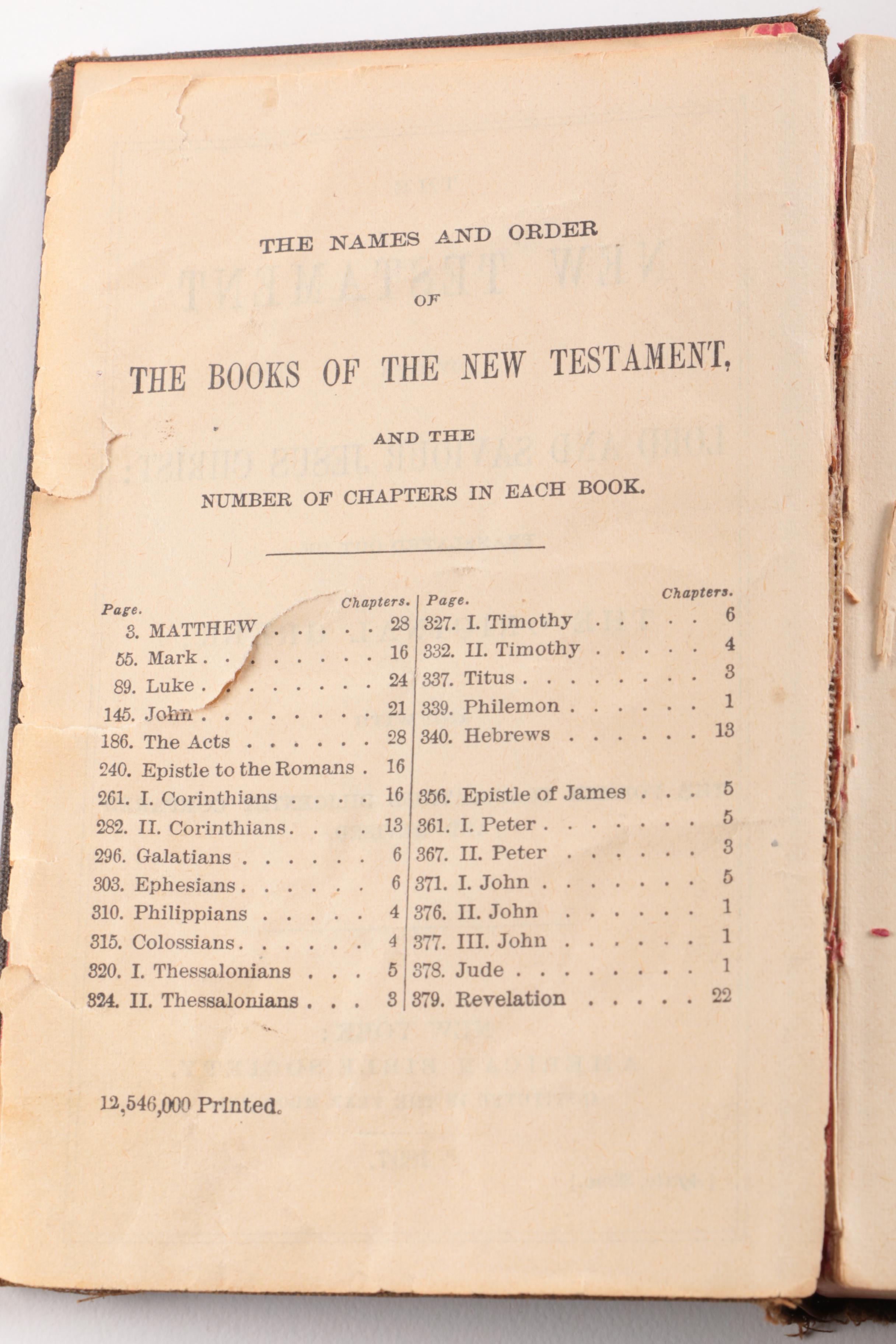 "The New Testament" and "Common Prayer" Book