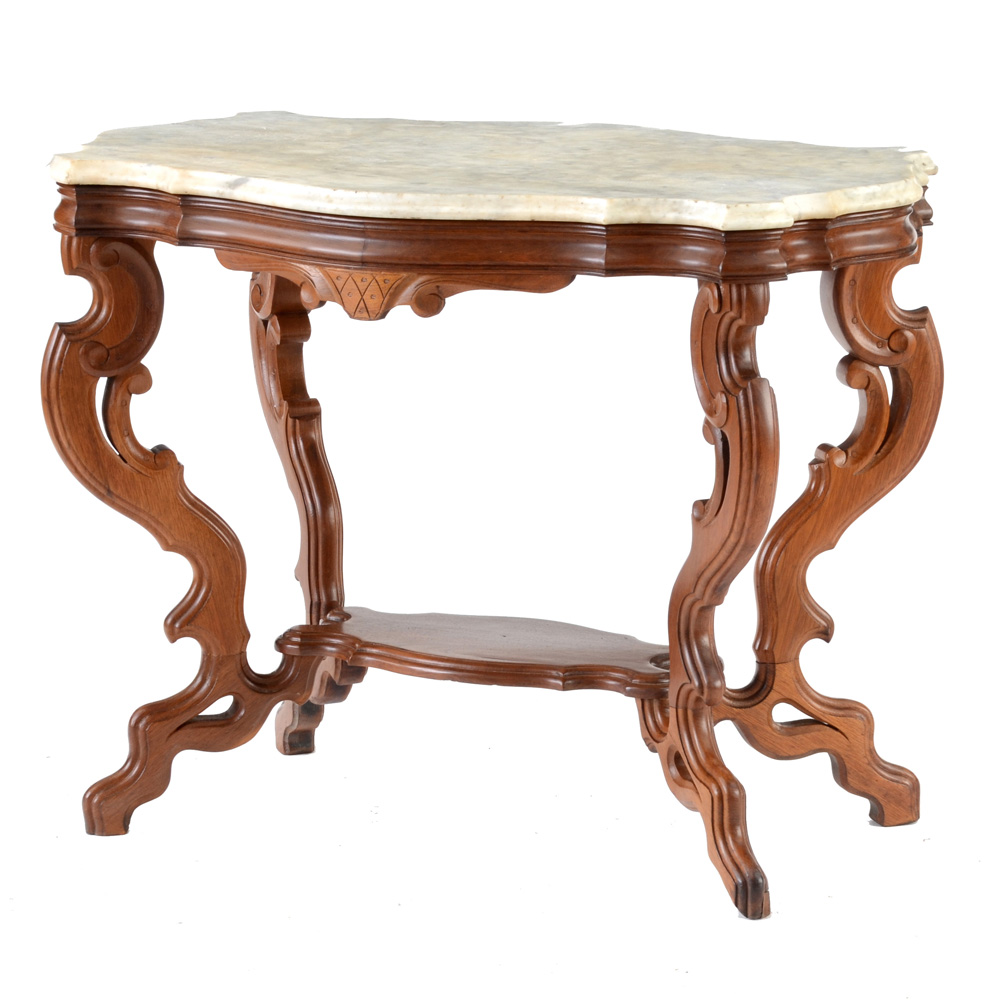 Victorian Marble Turtle Top Table EBTH