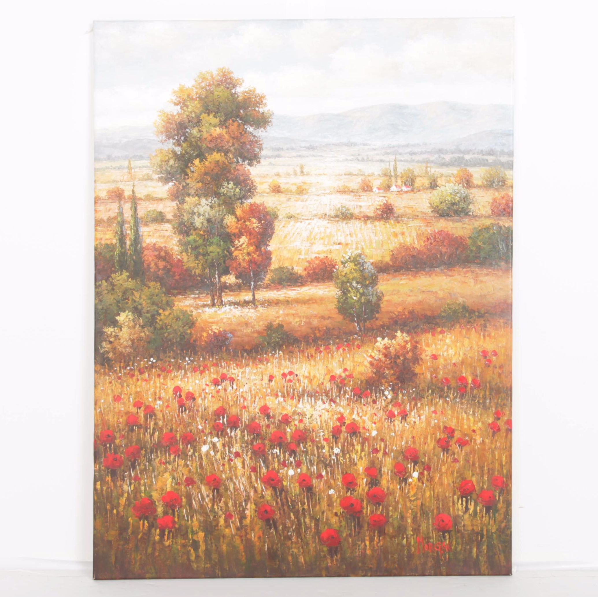 Morgan Oil Painting on Canvas "Poppies"