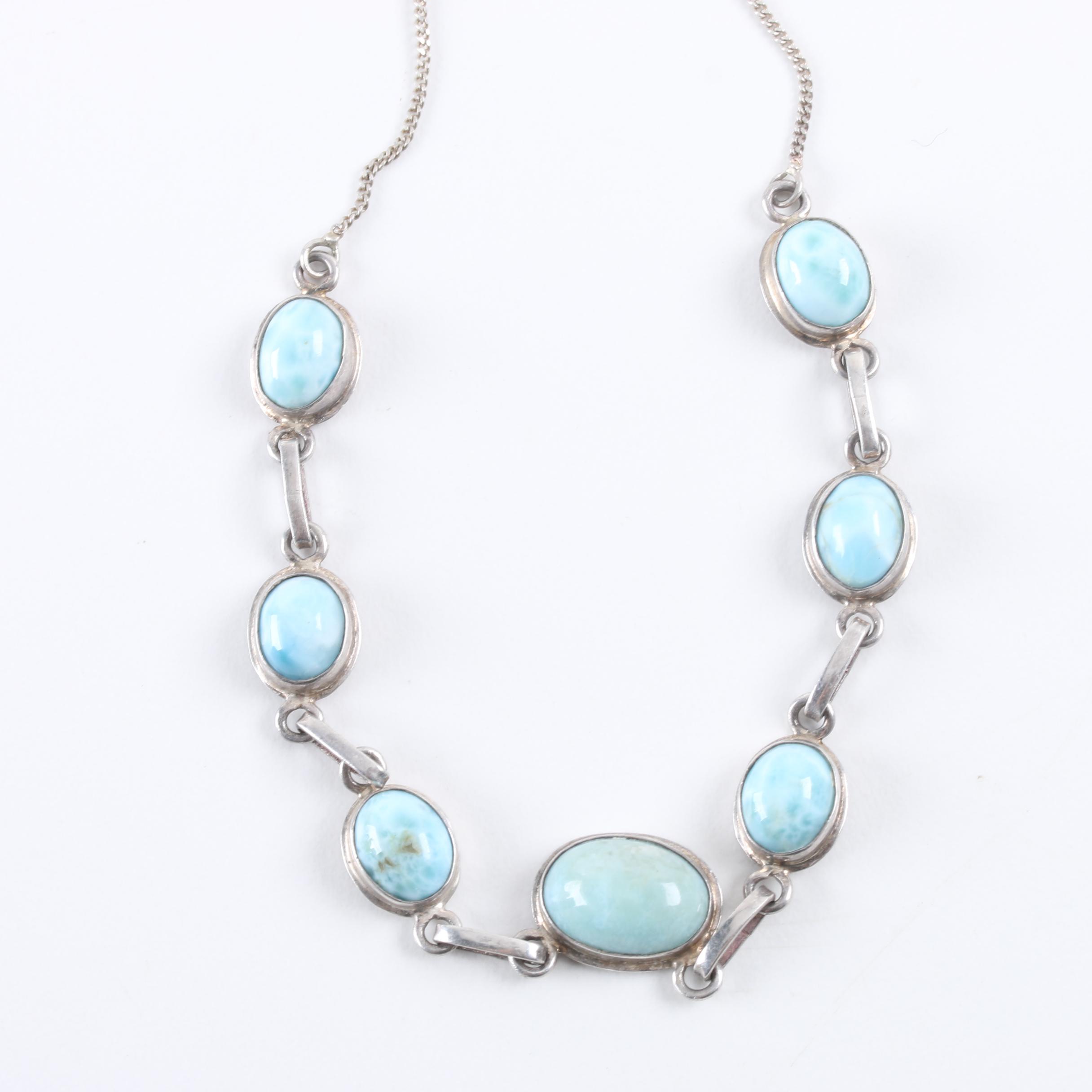 Sterling Silver and Gemstone Jewelry Including Larimar