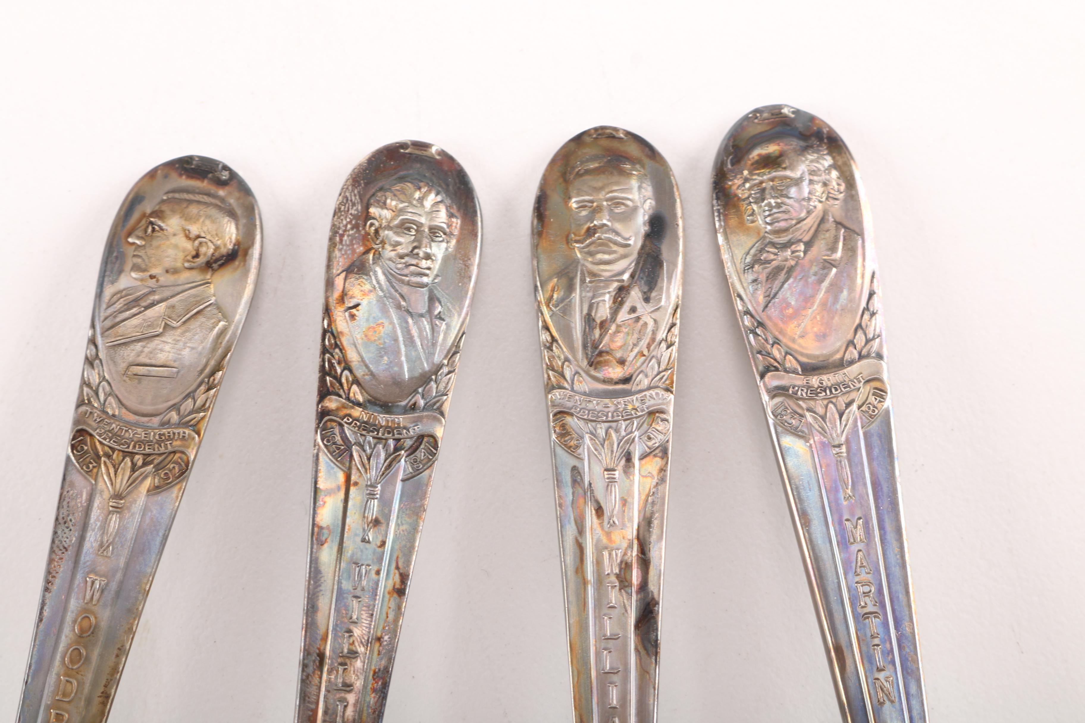 Wm. Roger Mfg. Co. Silver Plate Presidential Spoons
