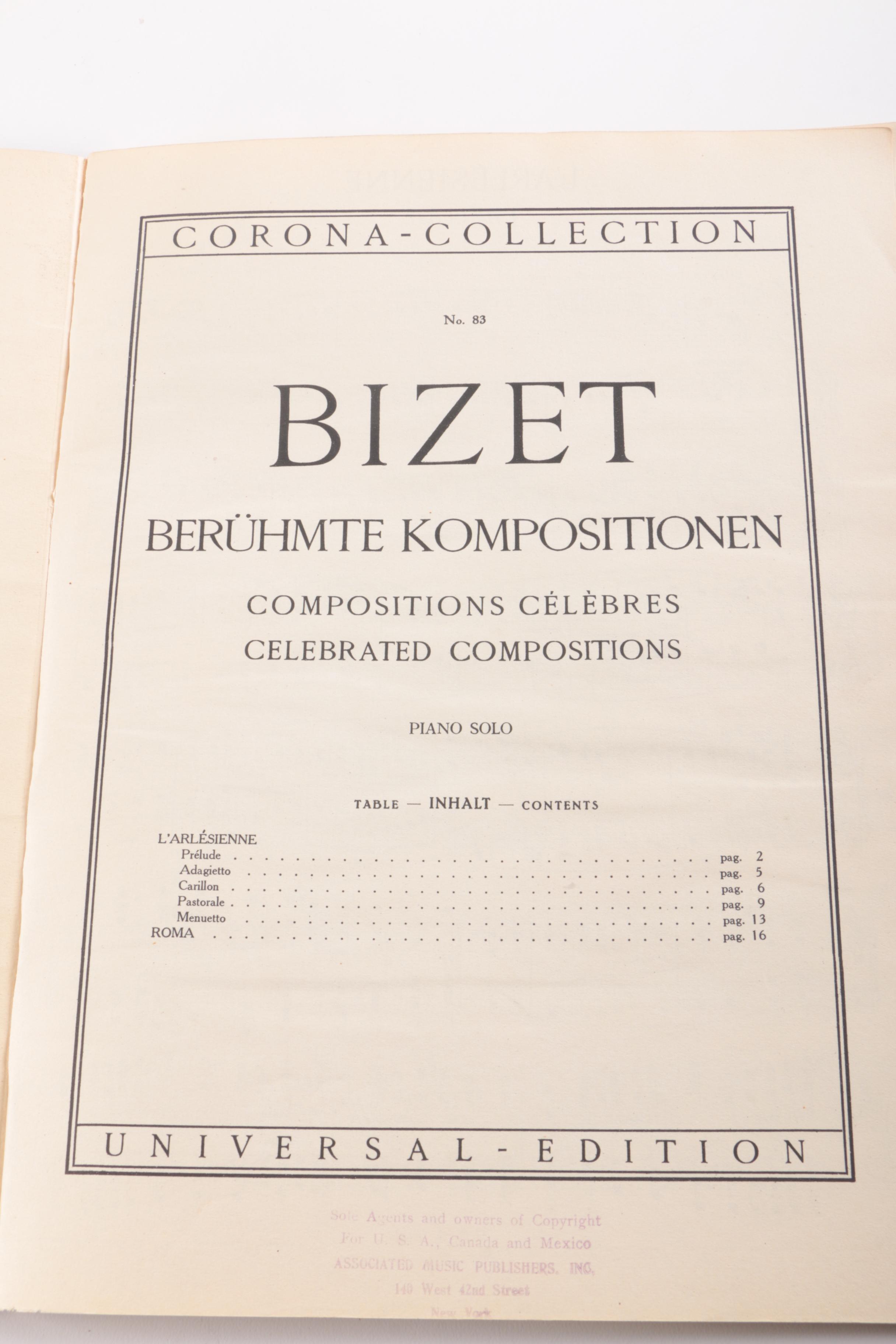 Haydn, Chopin, Other Vintage and Antique Songbooks