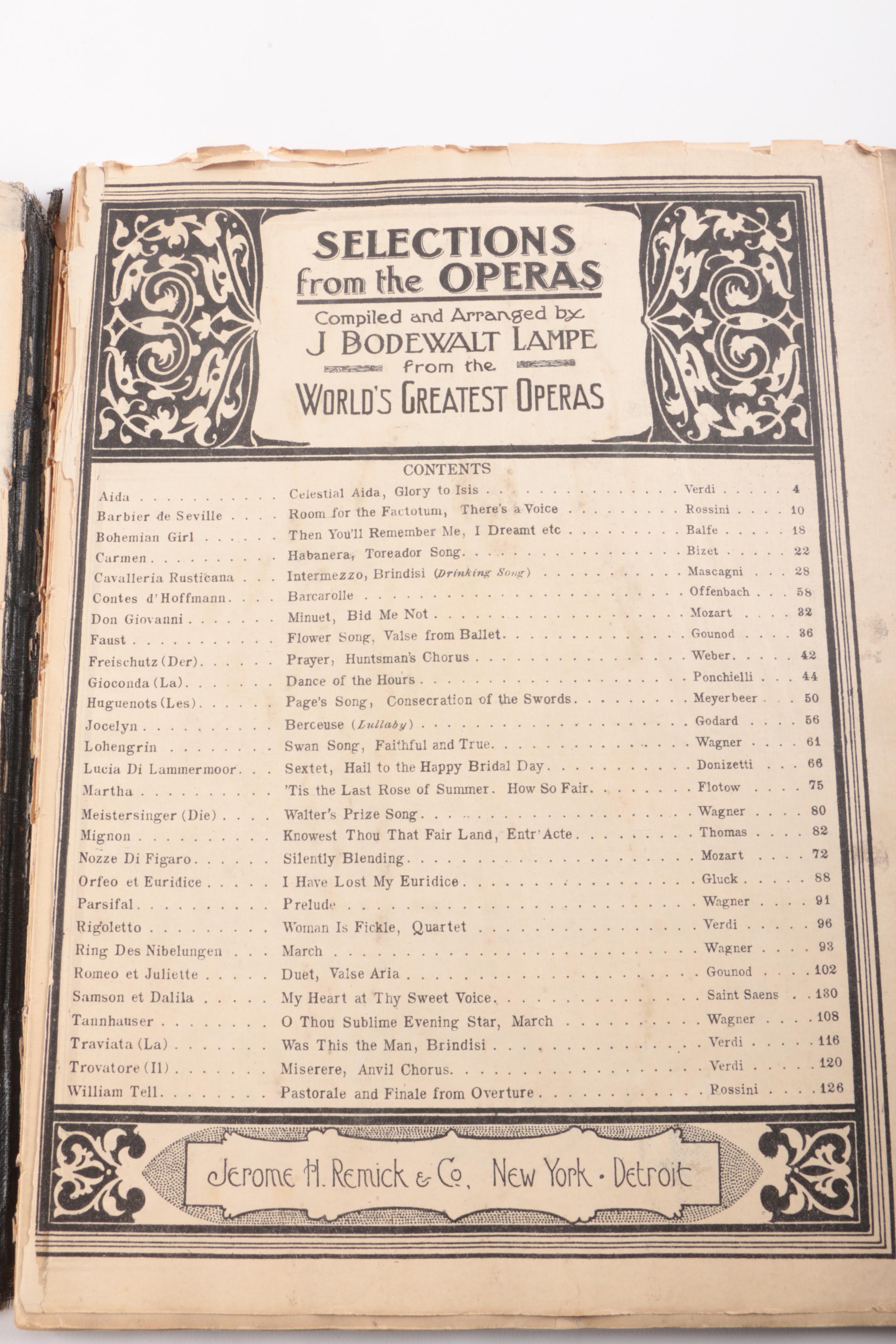 Haydn, Chopin, Other Vintage and Antique Songbooks