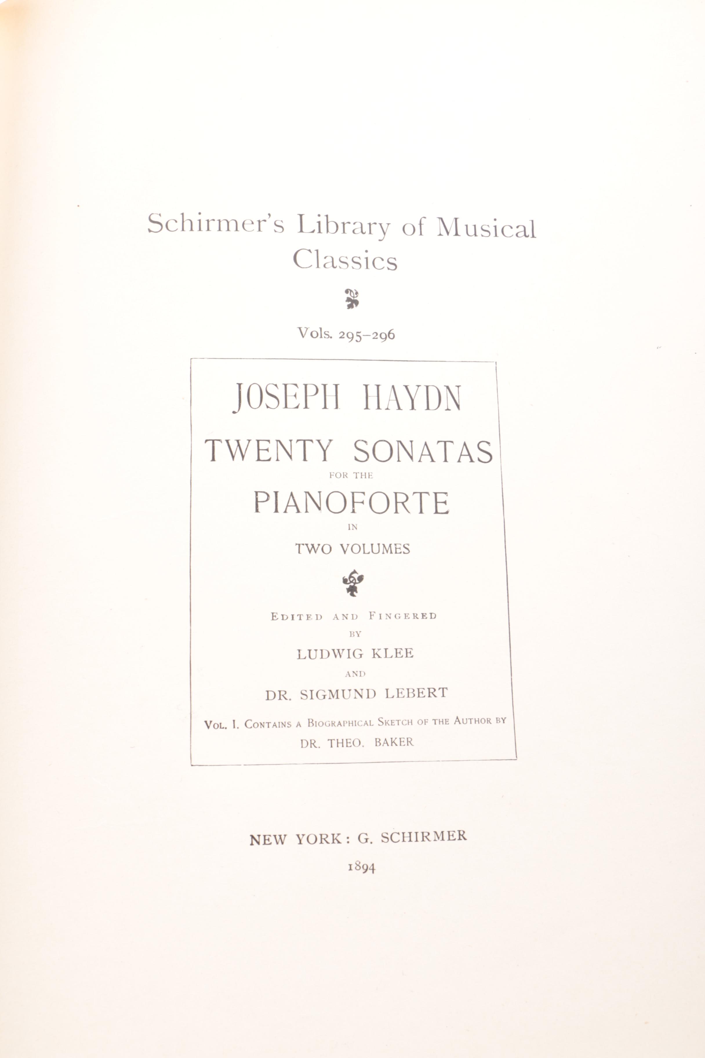 Haydn, Chopin, Other Vintage and Antique Songbooks