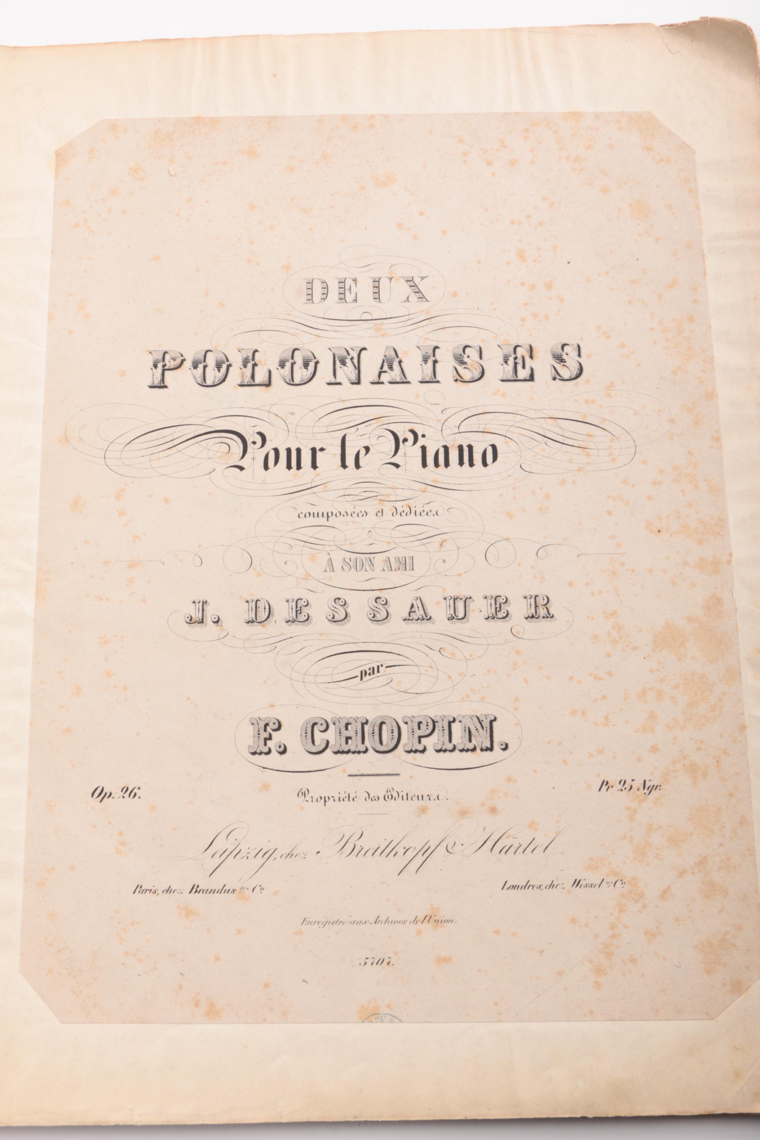 Haydn, Chopin, Other Vintage and Antique Songbooks