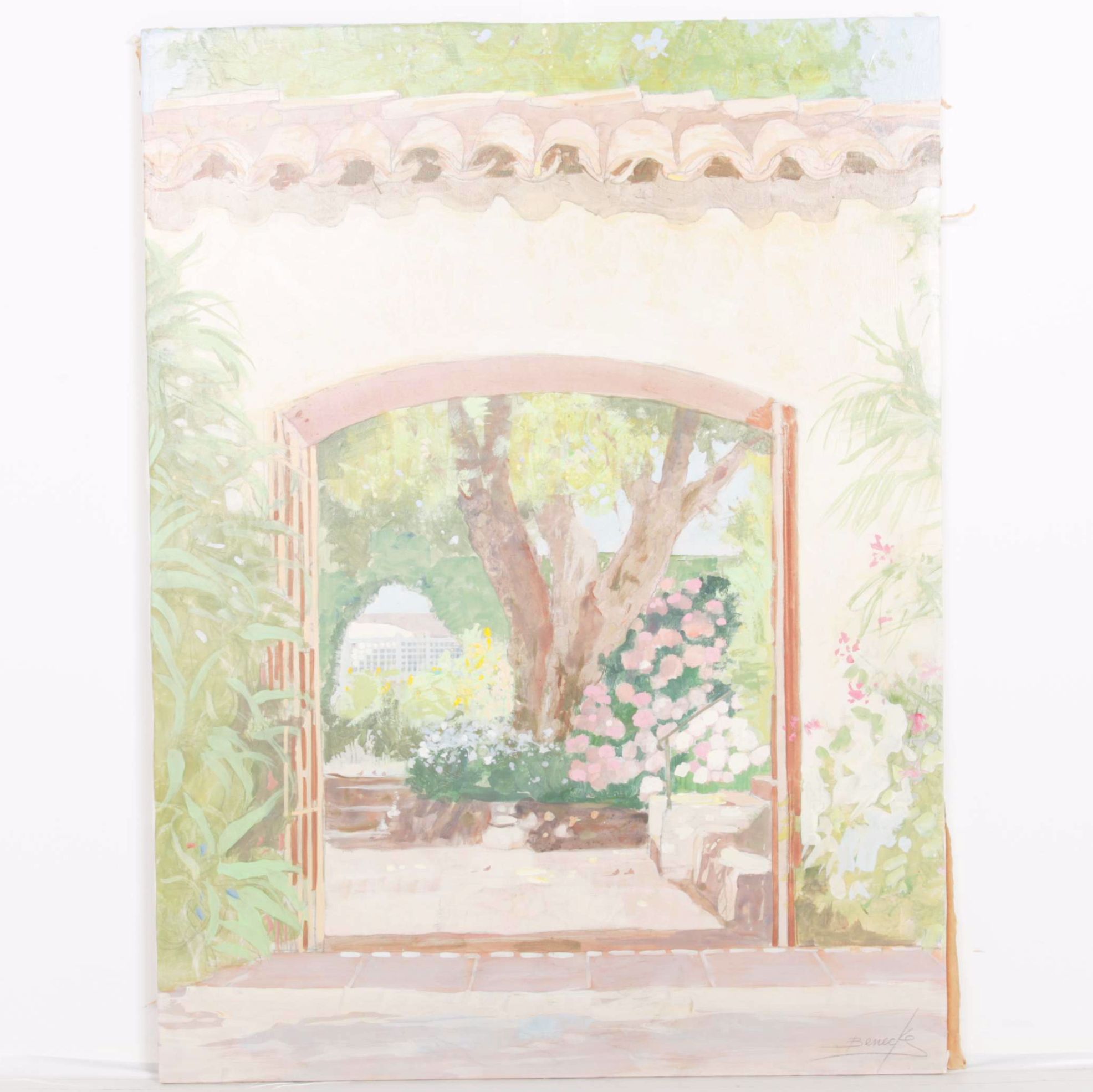 William Benecke Oil Painting on Canvas "Passage To The Garden"