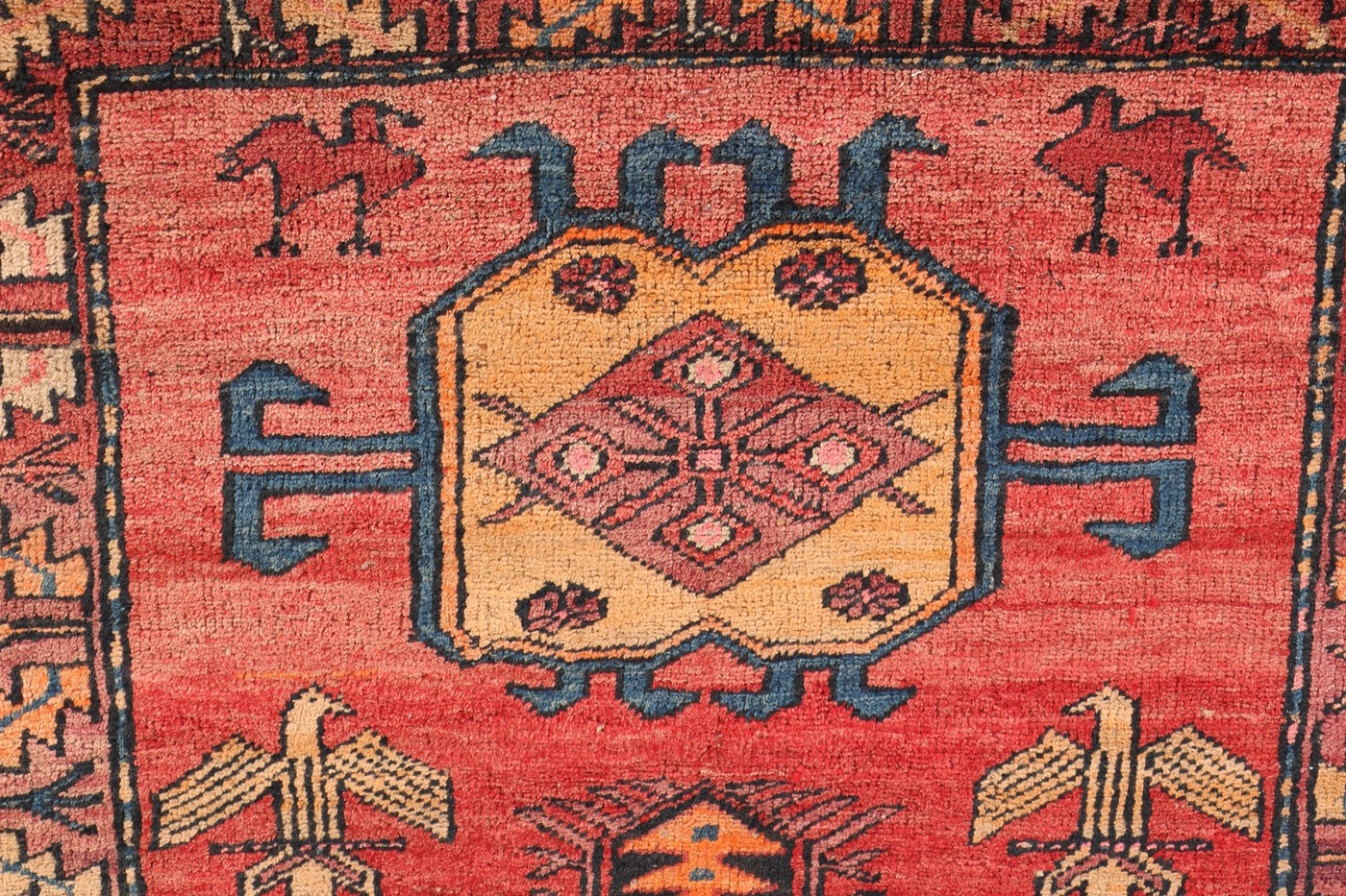 Hand-Knotted Caucasian Pictorial Runner