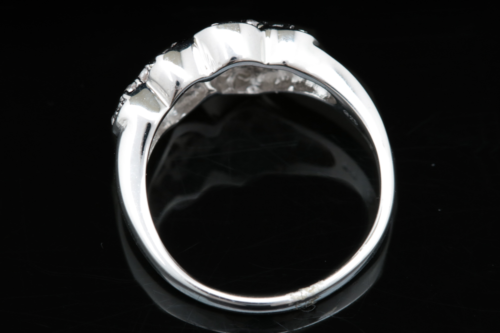 Sterling Silver and CZ Double Heart Ring