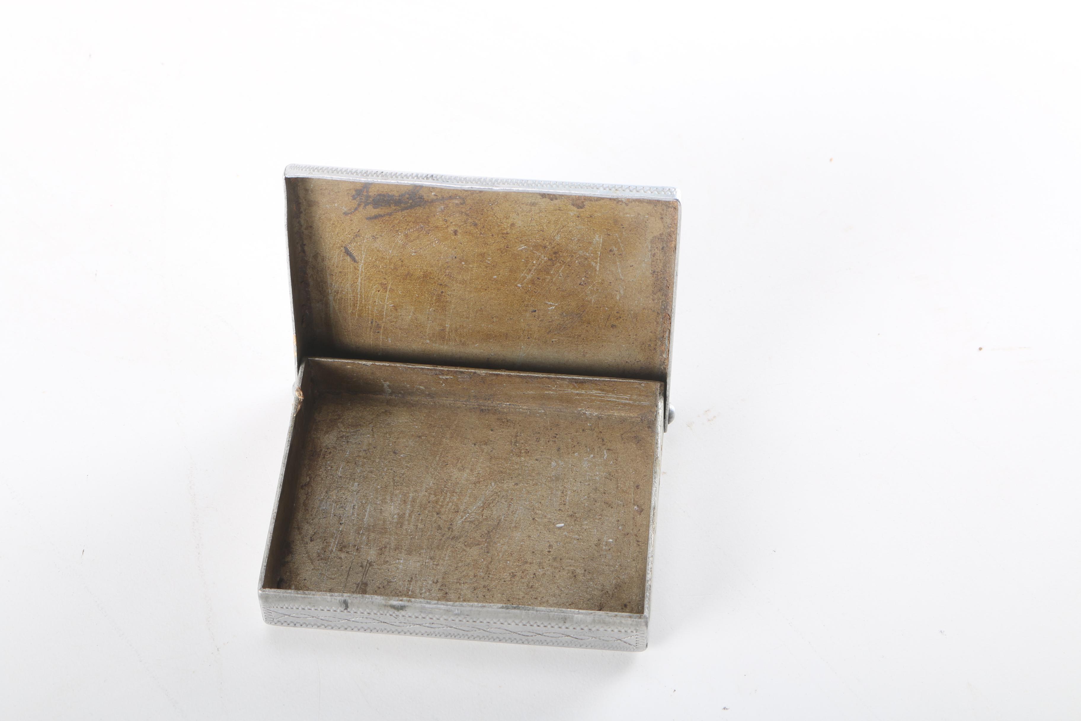Russian Cigarette Case and Soviet Cap Badge