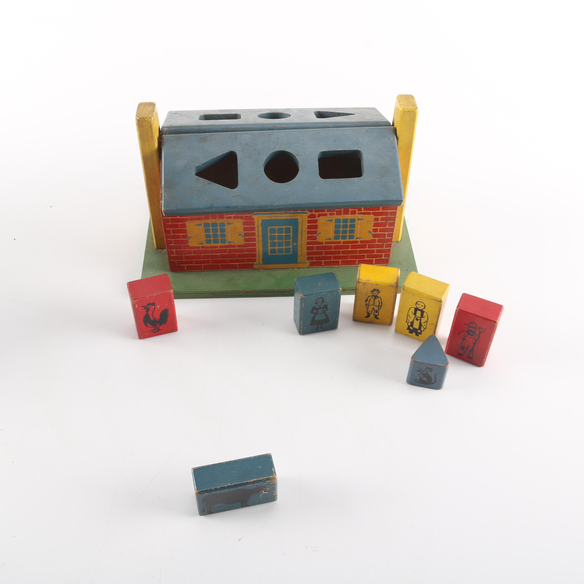 Vintage Holgate Educational Block Toy Set