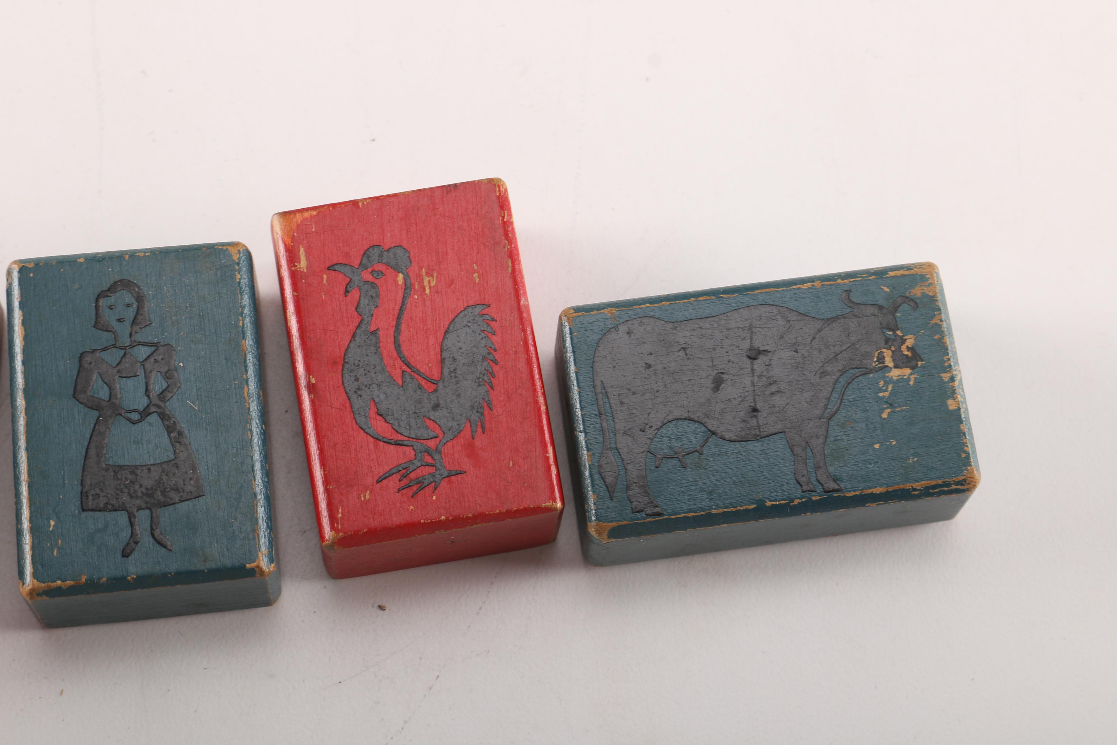 Vintage Holgate Educational Block Toy Set