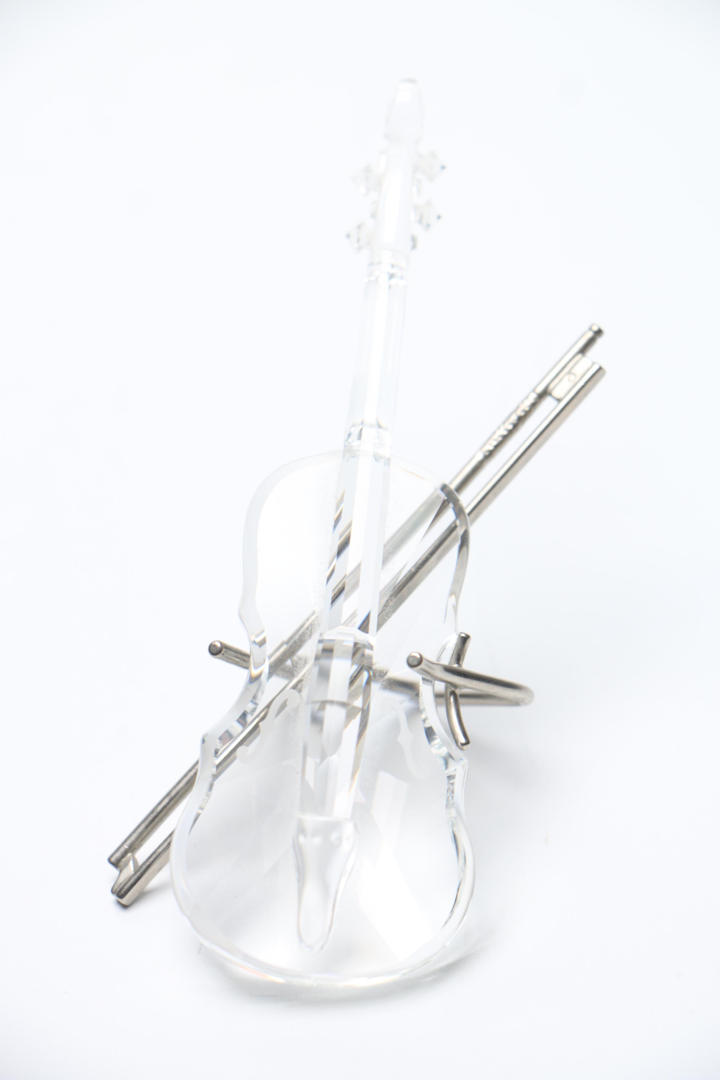 Swarovski Silver Crystal Violin Figurine